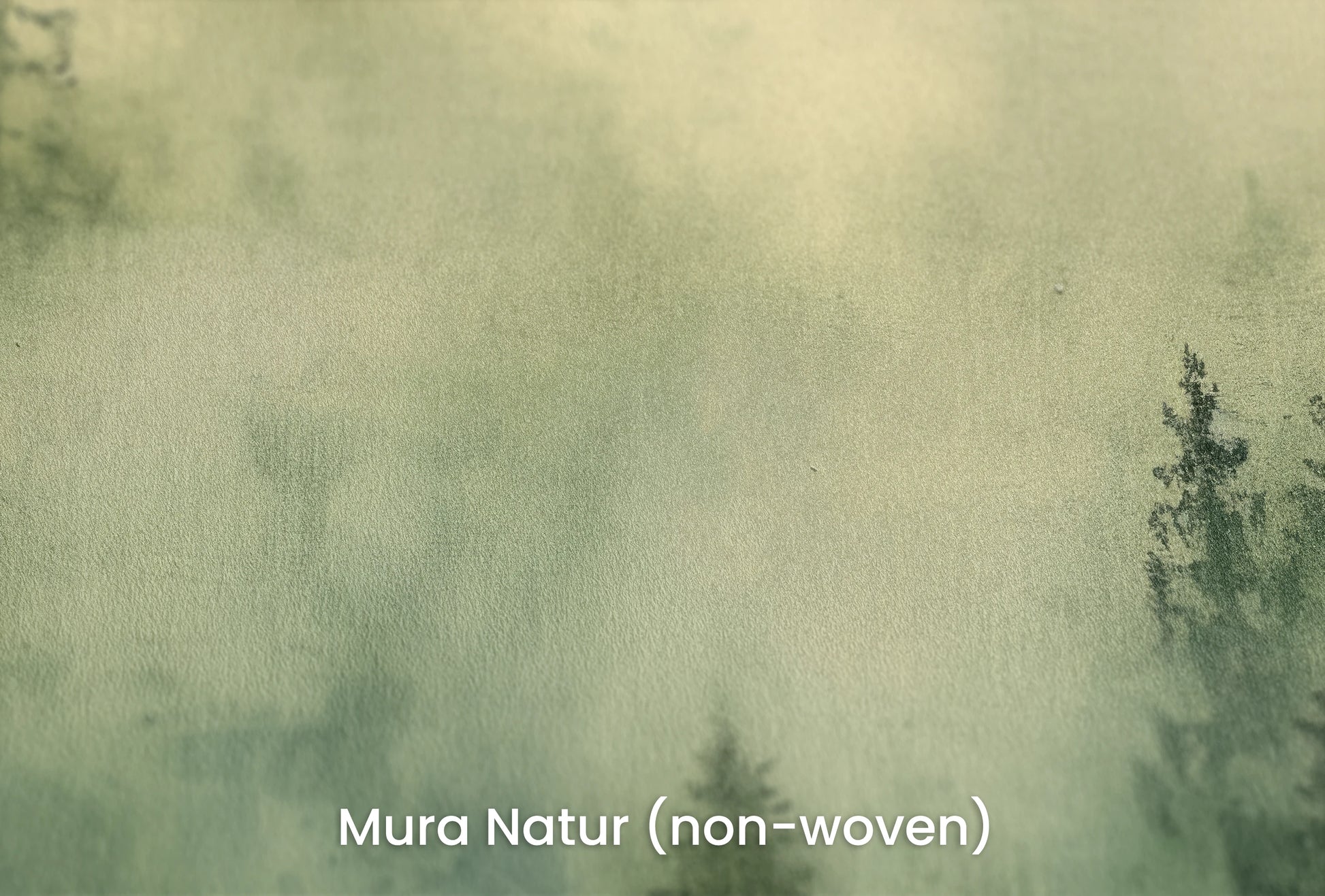 Zbliżenie na artystyczną fototapetę o nazwie Złocisty Las na podłożu Mura Natur (non-woven) - naturalne i ekologiczne podłoże.