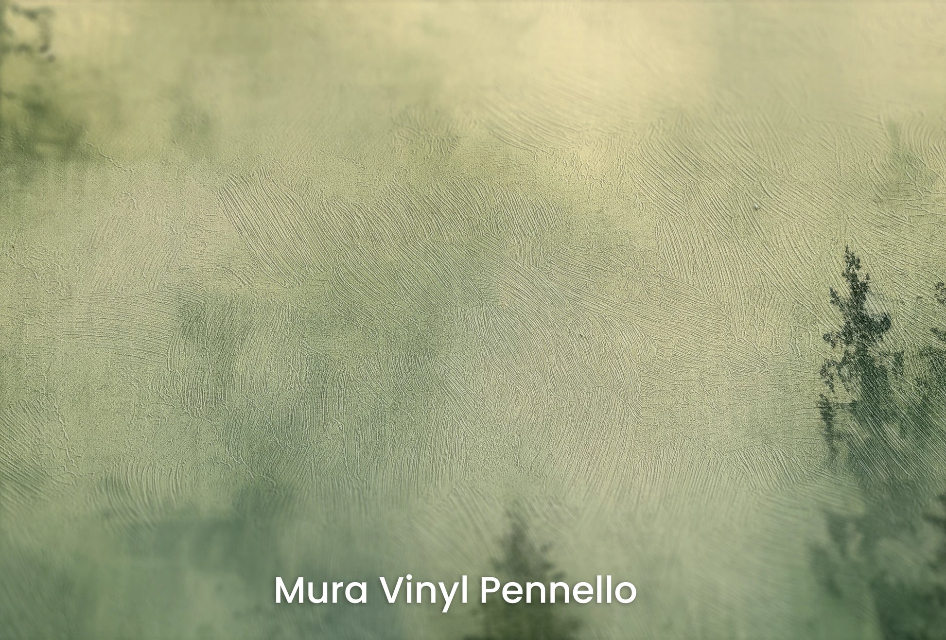 Zbliżenie na artystyczną fototapetę o nazwie Złocisty Las na podłożu Mura Vinyl Pennello - faktura pociągnięć pędzla malarskiego.