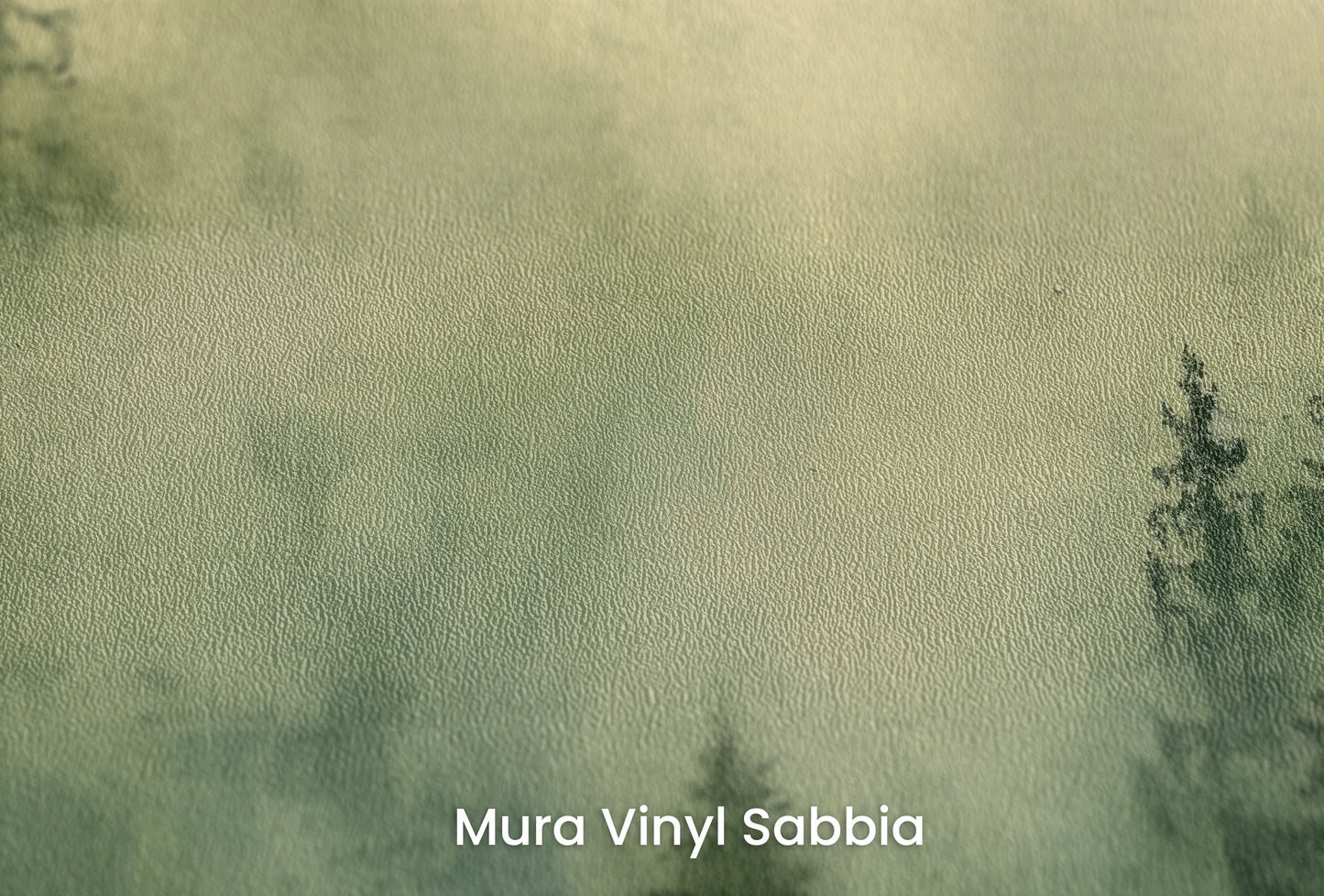 Zbliżenie na artystyczną fototapetę o nazwie Złocisty Las na podłożu Mura Vinyl Sabbia struktura grubego ziarna piasku.