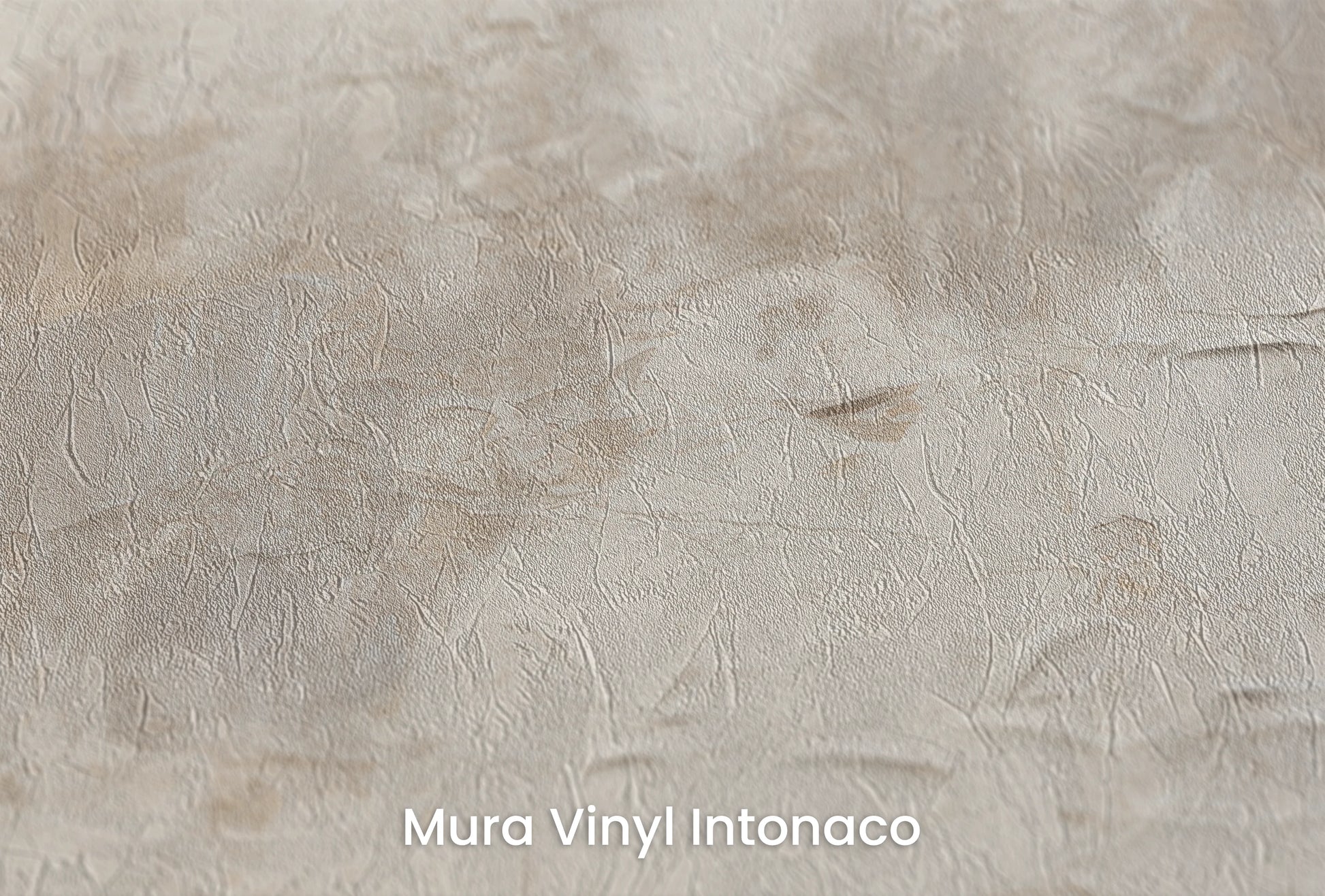 Zbliżenie na artystyczną fototapetę o nazwie Tonal Tranquility na podłożu Mura Vinyl Intonaco - struktura tartego tynku.