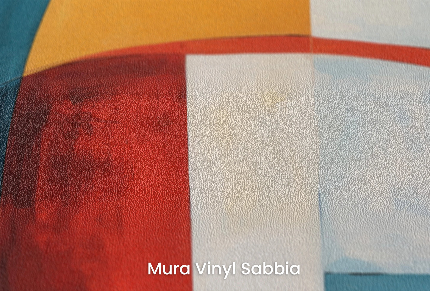 Zbliżenie na artystyczną fototapetę o nazwie Curved Elegance #2 na podłożu Mura Vinyl Sabbia struktura grubego ziarna piasku.
