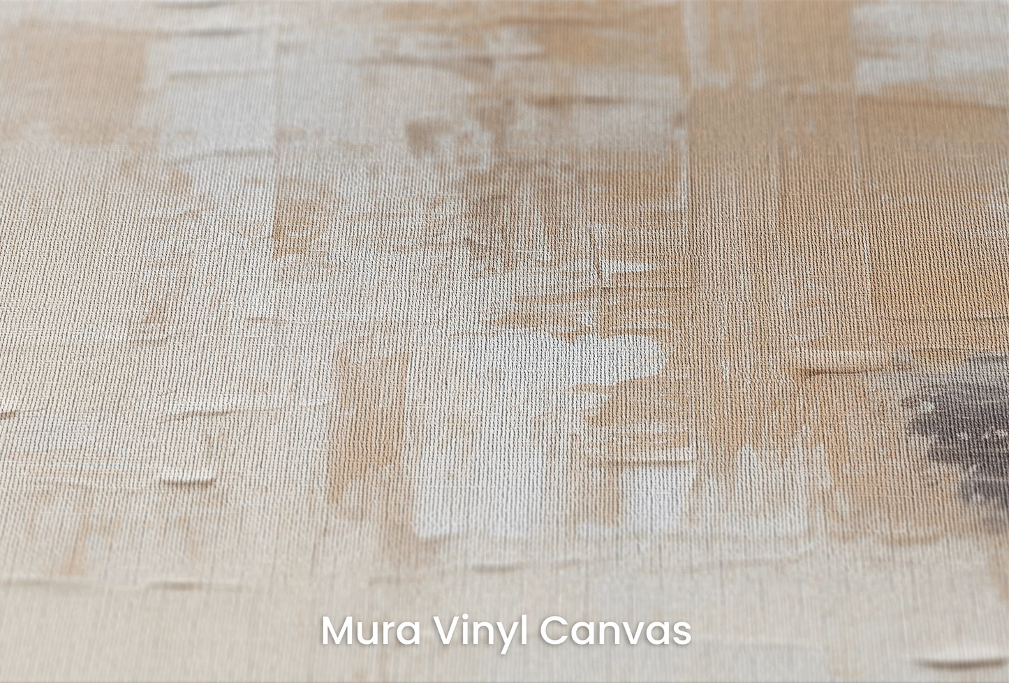 Zbliżenie na artystyczną fototapetę o nazwie Textured Canvas na podłożu Mura Vinyl Canvas - faktura naturalnego płótna.