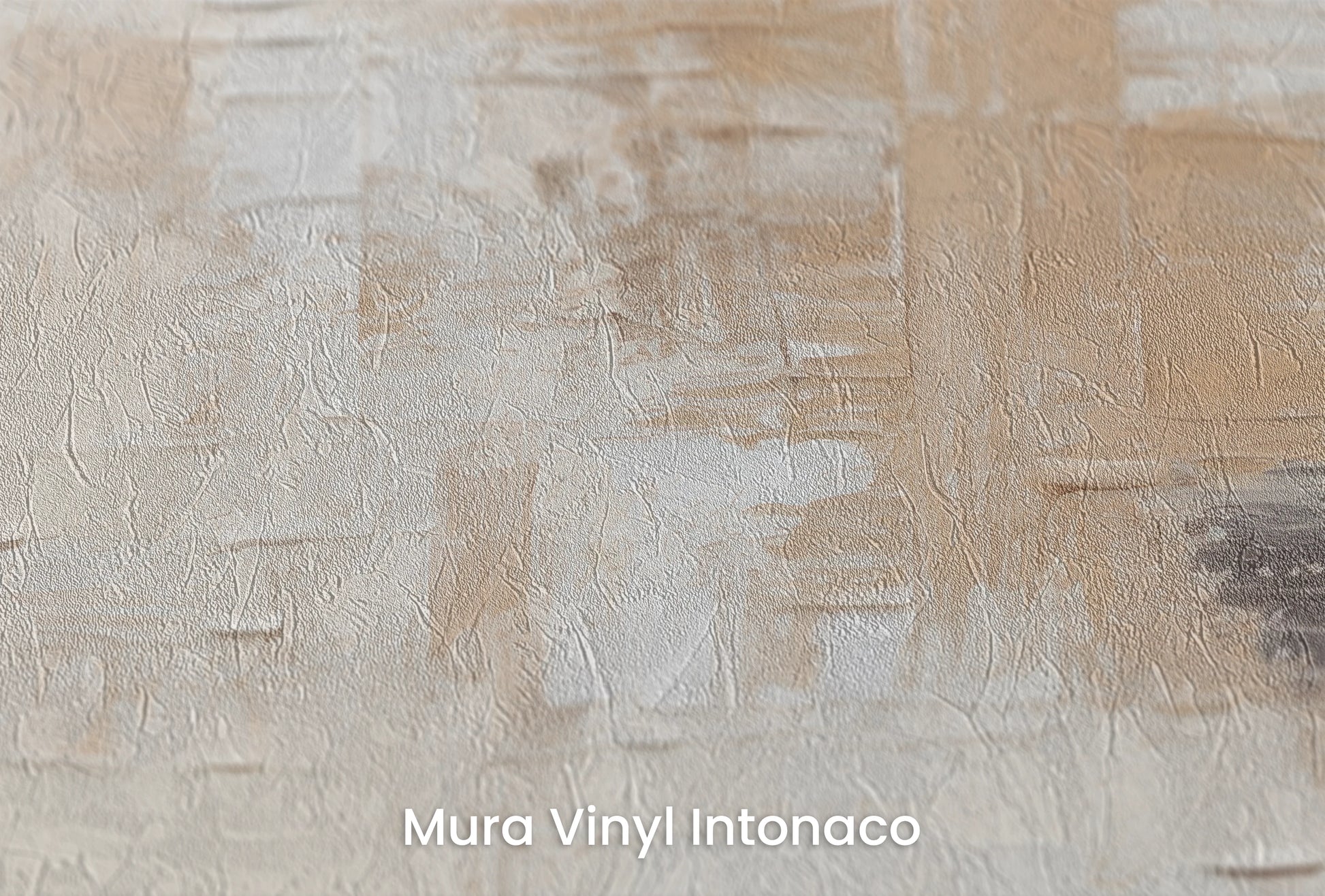 Zbliżenie na artystyczną fototapetę o nazwie Textured Canvas na podłożu Mura Vinyl Intonaco - struktura tartego tynku.