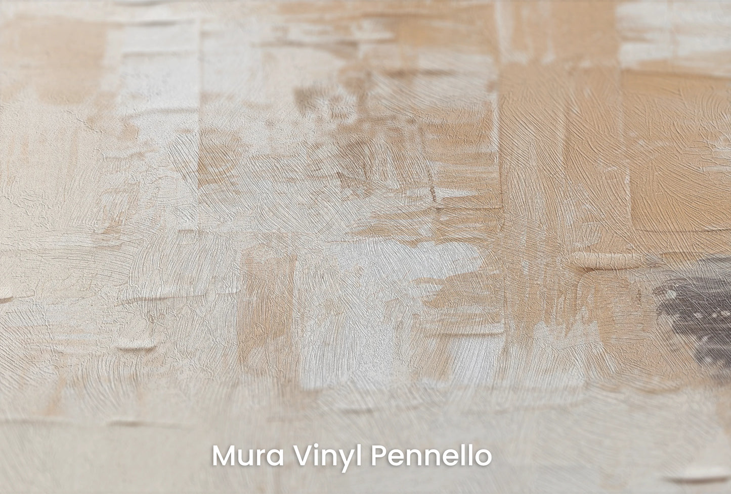 Zbliżenie na artystyczną fototapetę o nazwie Textured Canvas na podłożu Mura Vinyl Pennello - faktura pociągnięć pędzla malarskiego.