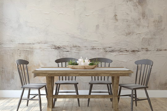 Wzór fototapety artystycznej o nazwie Gentle Horizon pokazanej w aranżacji wnętrza.