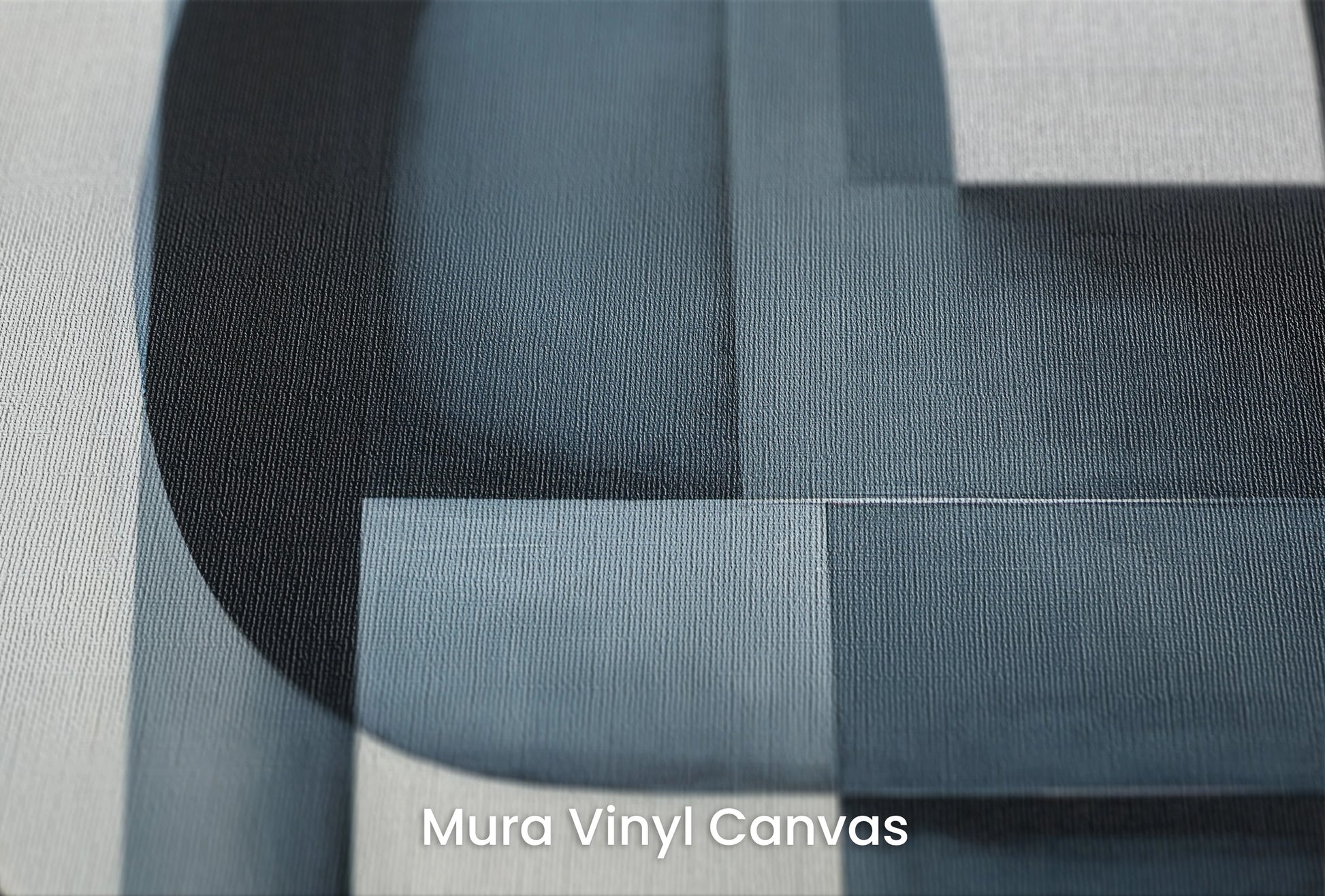 Zbliżenie na artystyczną fototapetę o nazwie Monochromatic Curvature na podłożu Mura Vinyl Canvas - faktura naturalnego płótna.