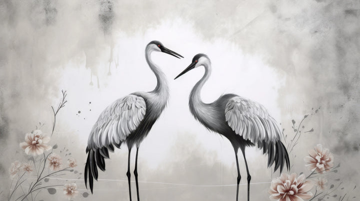 Prezentacja całego wzoru fototapety o nazwie Graceful Pair