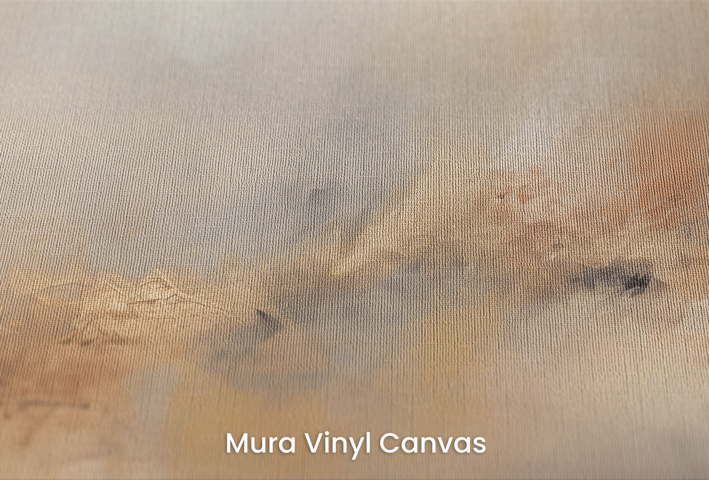 Zbliżenie na artystyczną fototapetę o nazwie HORIZON GLOW ABSTRACTION na podłożu Mura Vinyl Canvas - faktura naturalnego płótna.