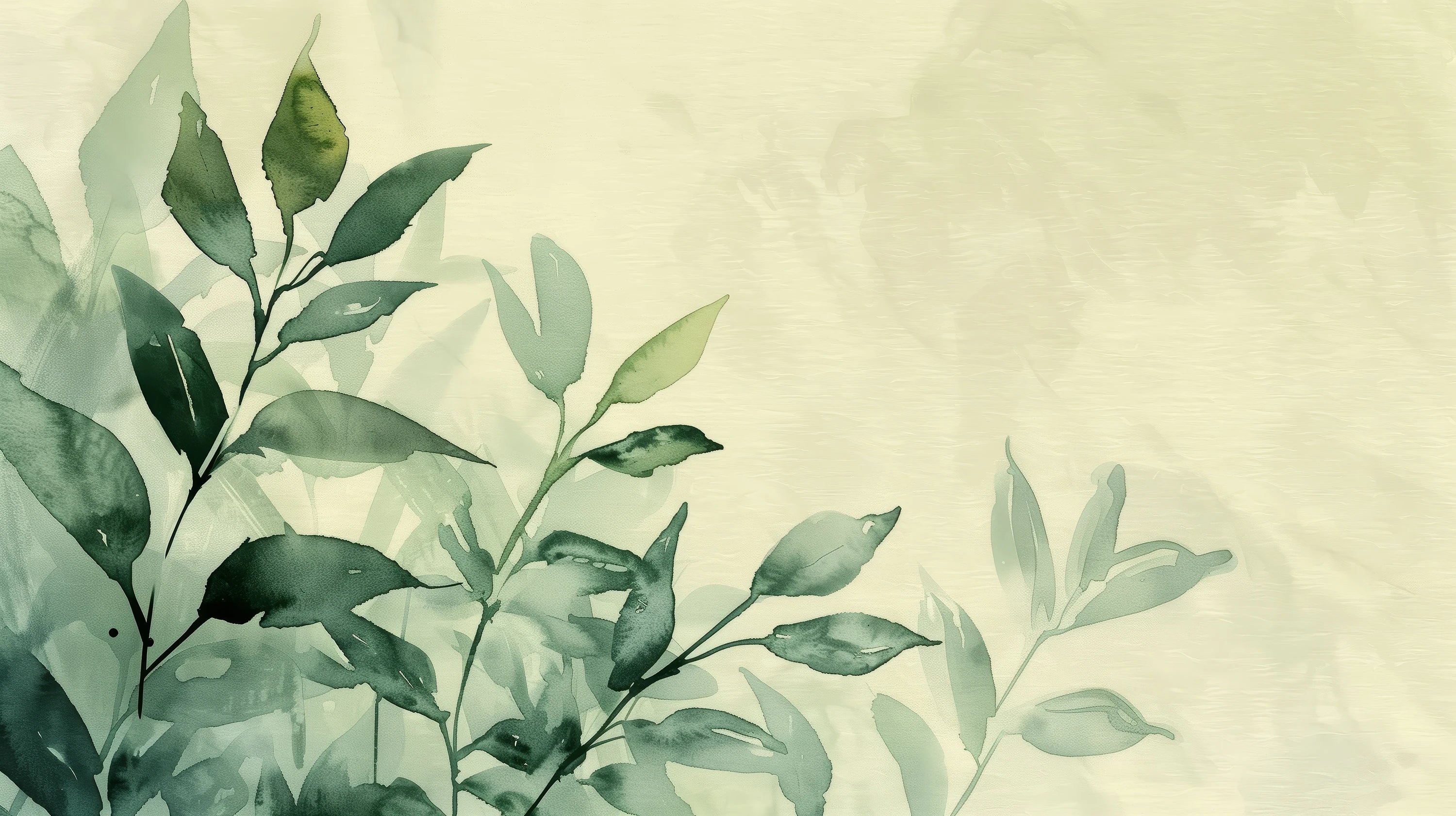 Pattern preview: Prezentacja całego wzoru fototapety o nazwie Gentle Foliage
