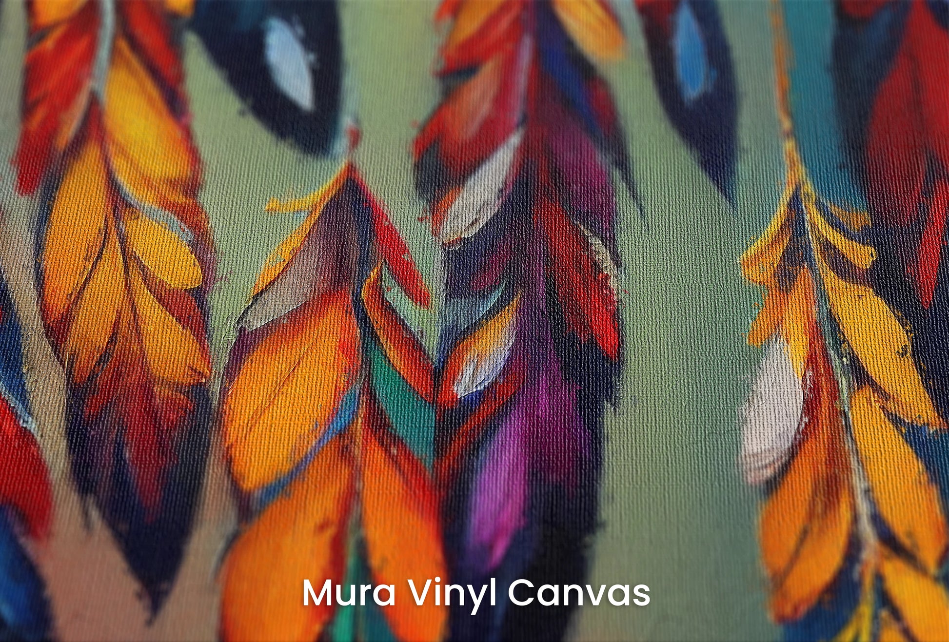 Zbliżenie na artystyczną fototapetę o nazwie Elegant Shadows na podłożu Mura Vinyl Canvas - faktura naturalnego płótna.