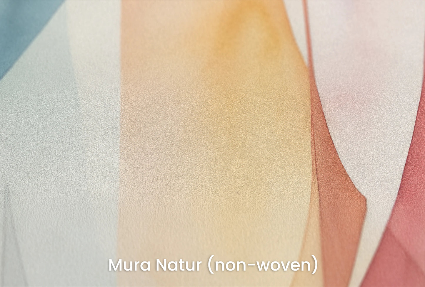 Zbliżenie na artystyczną fototapetę o nazwie Geometric Pastel na podłożu Mura Natur (non-woven) - naturalne i ekologiczne podłoże.