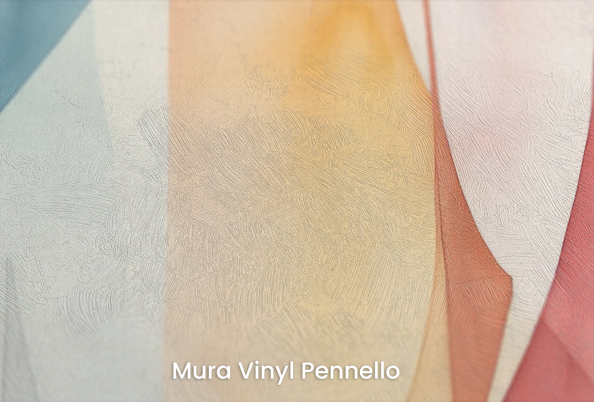 Zbliżenie na artystyczną fototapetę o nazwie Geometric Pastel na podłożu Mura Vinyl Pennello - faktura pociągnięć pędzla malarskiego.