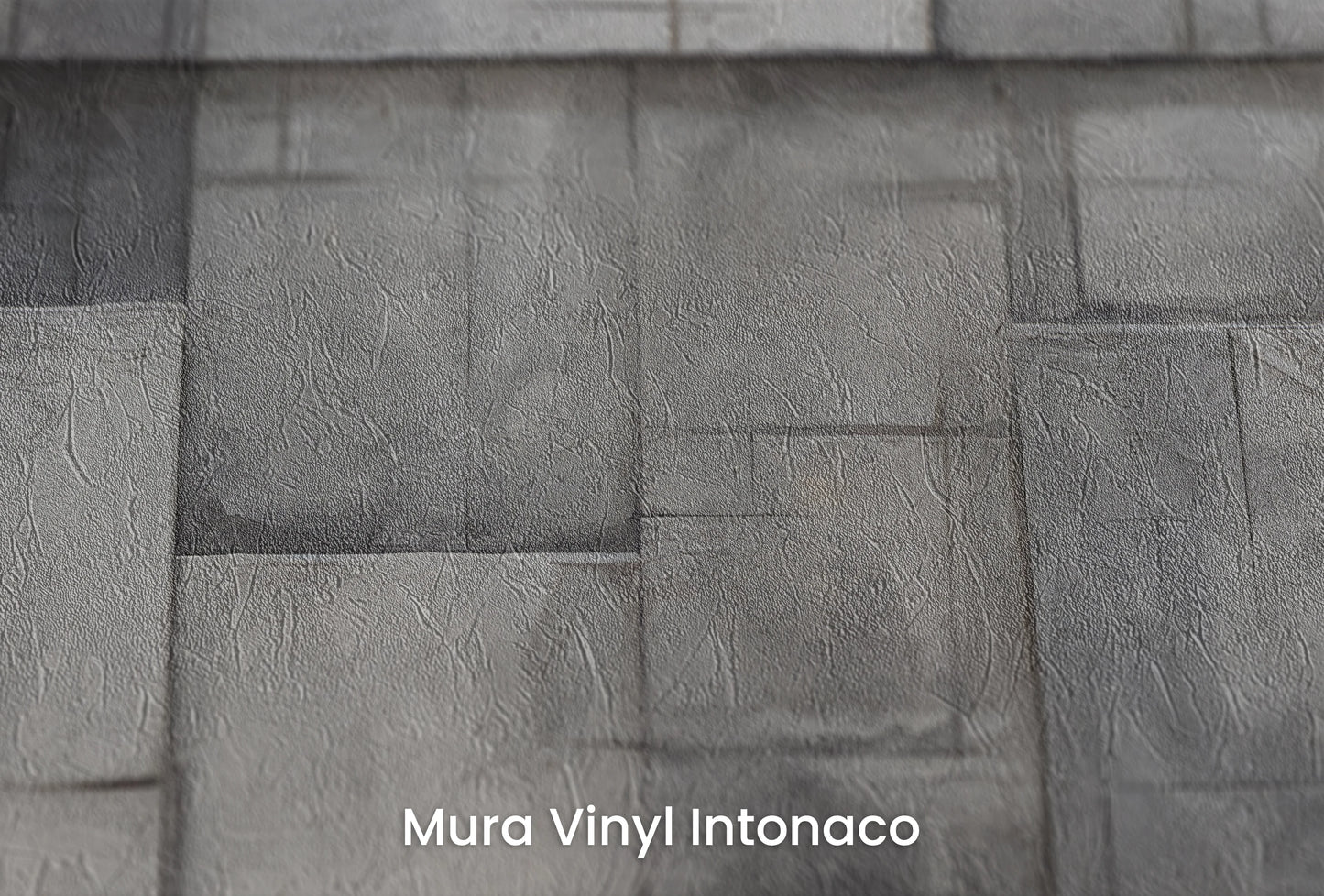 Zbliżenie na artystyczną fototapetę o nazwie Modern Bricks na podłożu Mura Vinyl Intonaco - struktura tartego tynku.