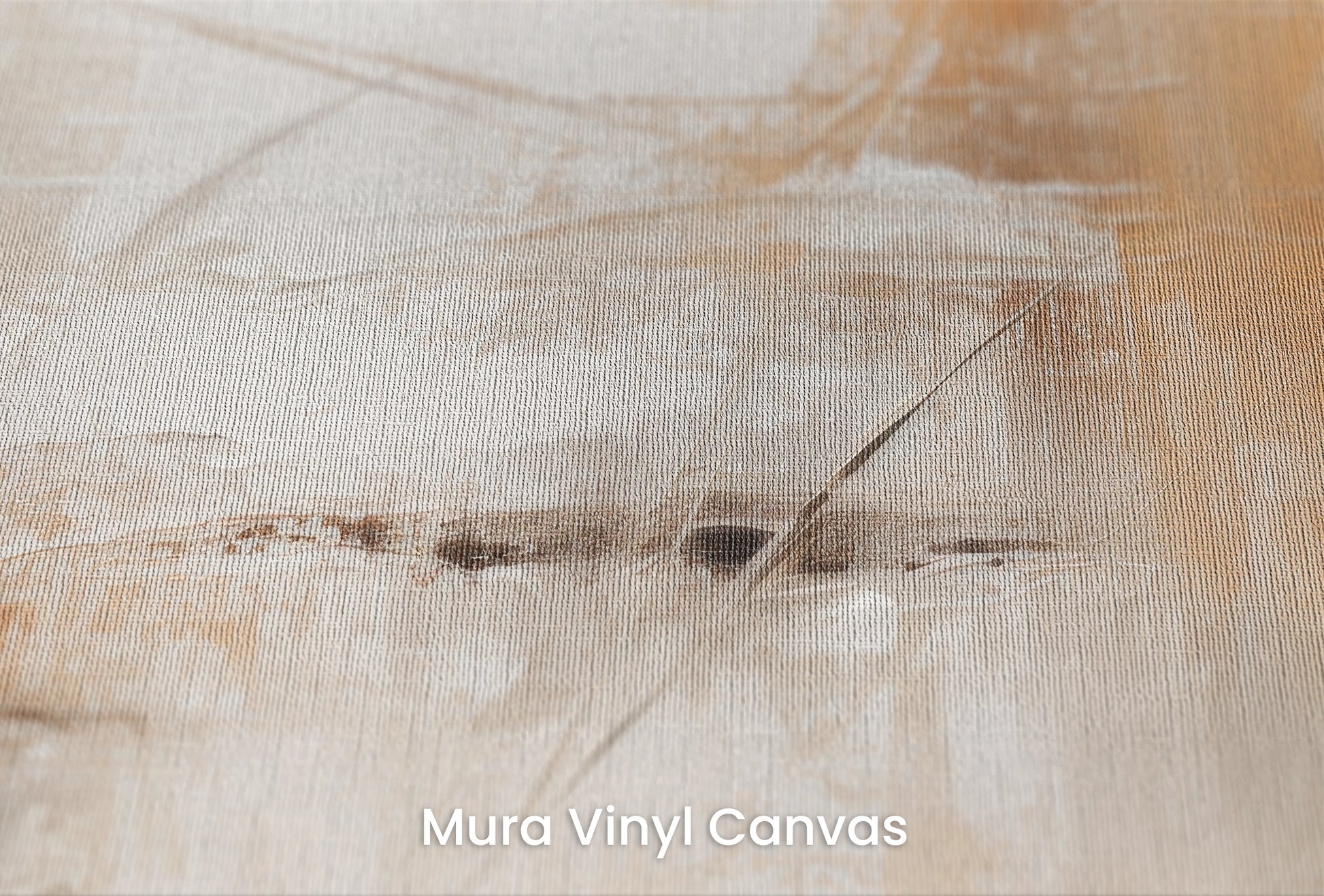 Zbliżenie na artystyczną fototapetę o nazwie Dynamic Calm na podłożu Mura Vinyl Canvas - faktura naturalnego płótna.