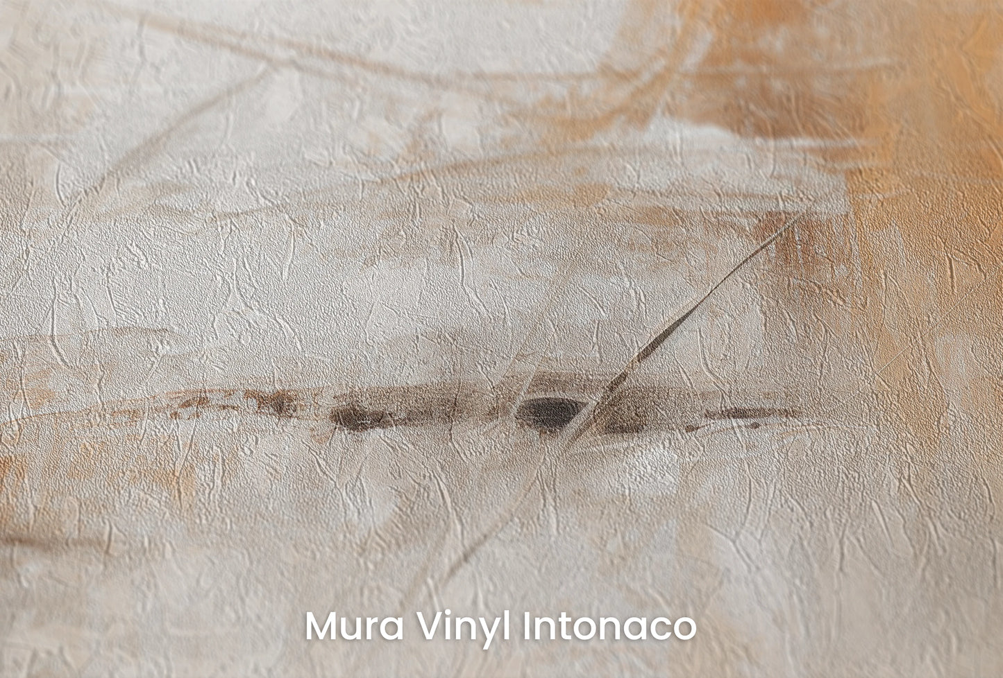 Zbliżenie na artystyczną fototapetę o nazwie Dynamic Calm na podłożu Mura Vinyl Intonaco - struktura tartego tynku.