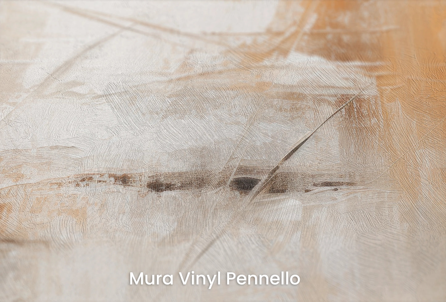 Zbliżenie na artystyczną fototapetę o nazwie Dynamic Calm na podłożu Mura Vinyl Pennello - faktura pociągnięć pędzla malarskiego.