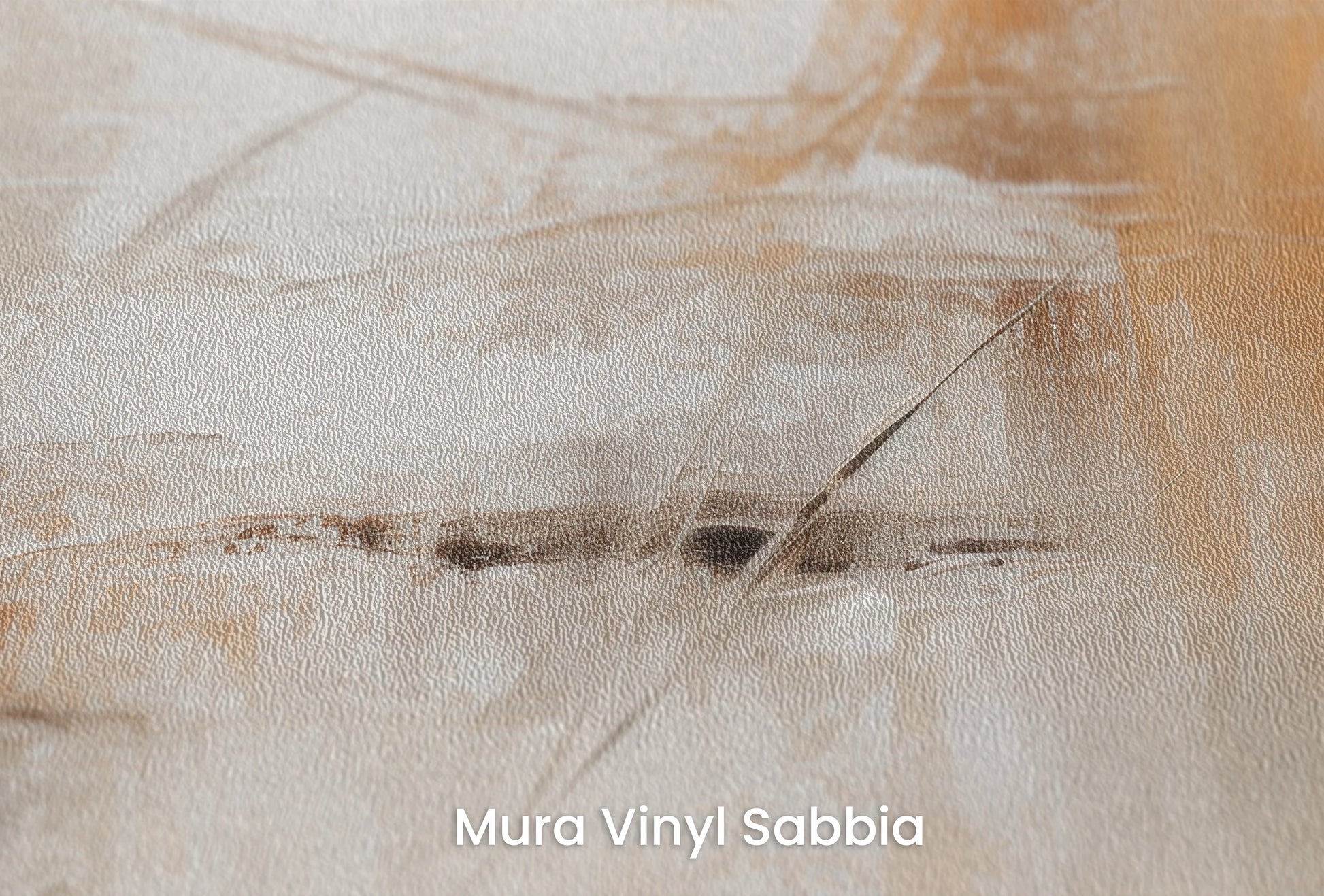 Zbliżenie na artystyczną fototapetę o nazwie Dynamic Calm na podłożu Mura Vinyl Sabbia struktura grubego ziarna piasku.