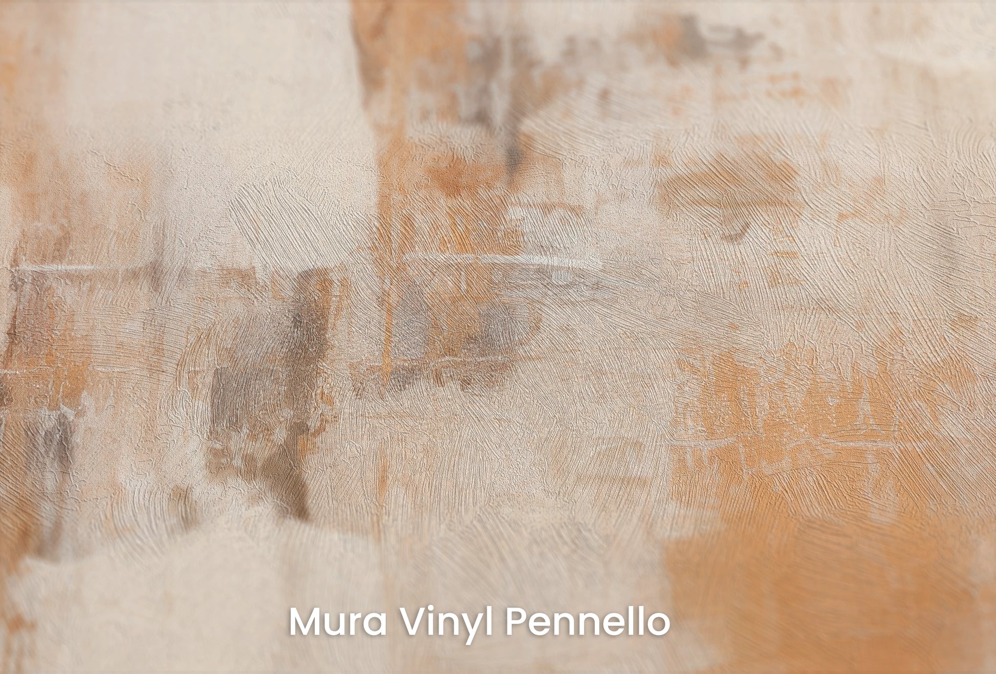 Zbliżenie na artystyczną fototapetę o nazwie Warm Tranquility na podłożu Mura Vinyl Pennello - faktura pociągnięć pędzla malarskiego.
