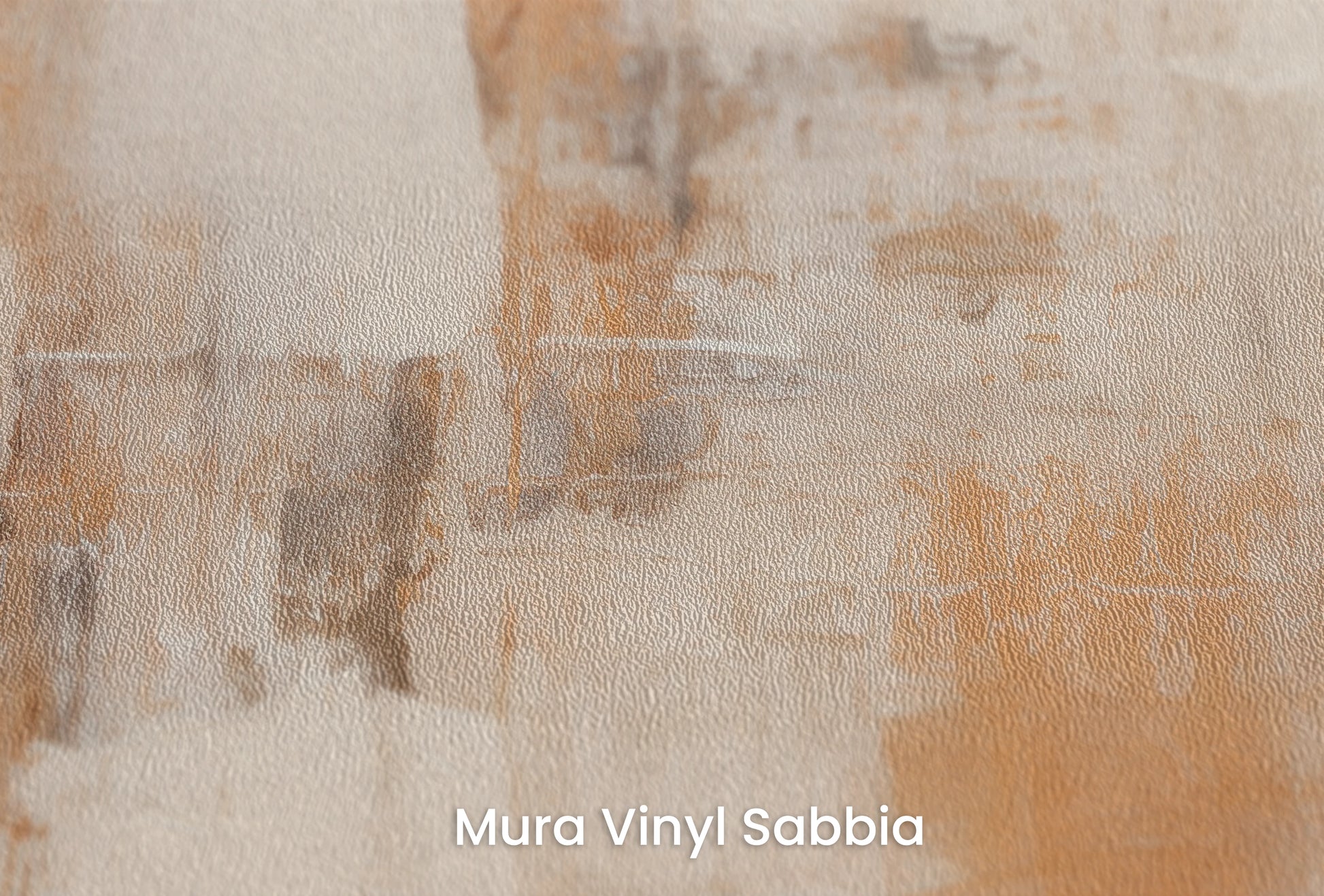 Zbliżenie na artystyczną fototapetę o nazwie Warm Tranquility na podłożu Mura Vinyl Sabbia struktura grubego ziarna piasku.