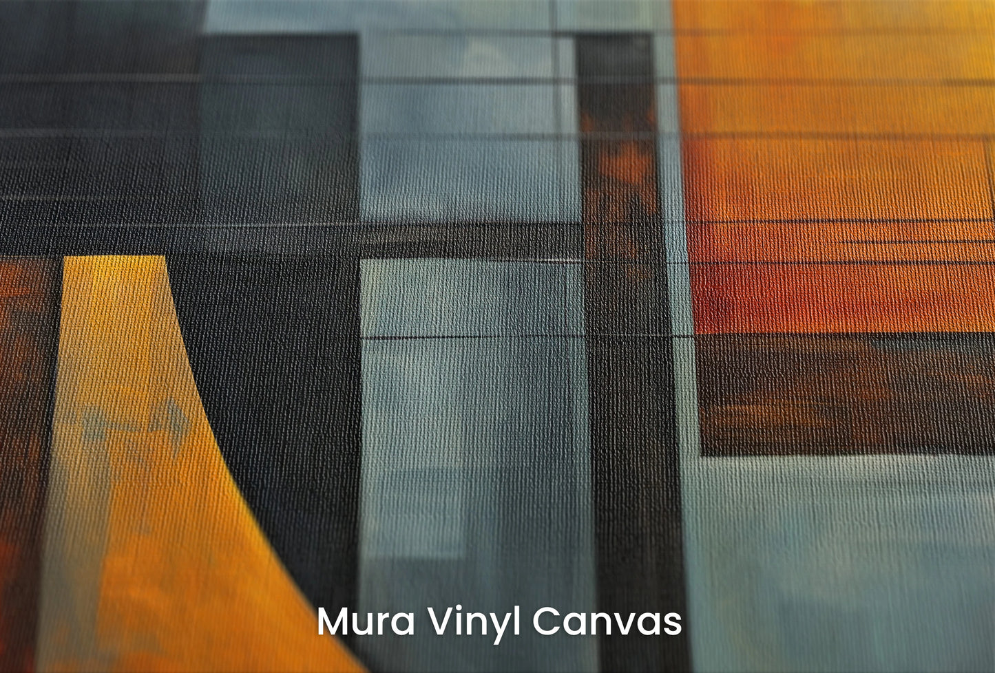 Zbliżenie na artystyczną fototapetę o nazwie Abstract Lunar na podłożu Mura Vinyl Canvas - faktura naturalnego płótna.
