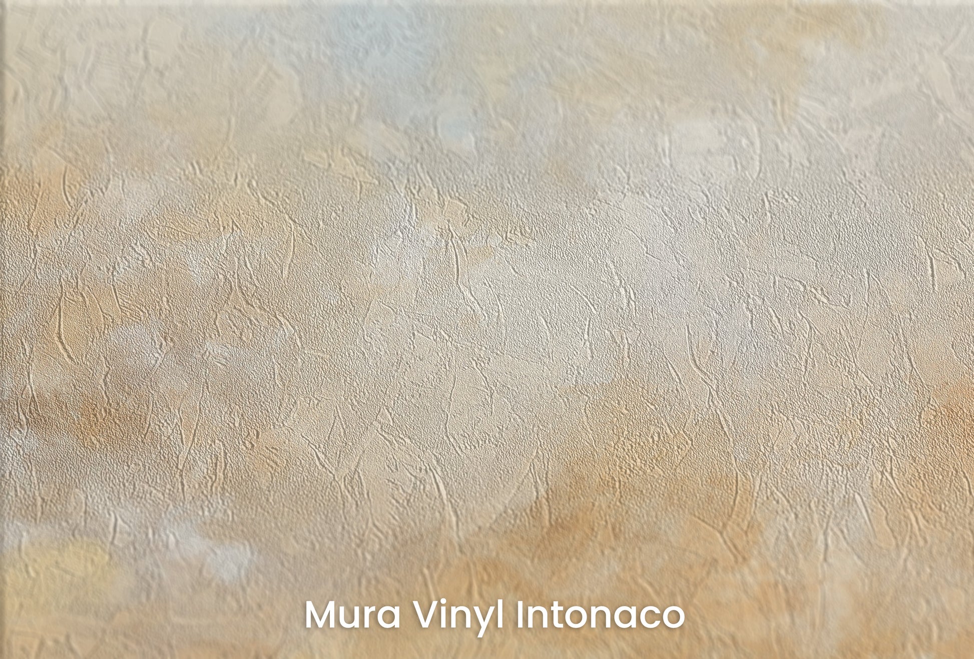 Zbliżenie na artystyczną fototapetę o nazwie SUNBURST CLOUDSCAPE CANVAS na podłożu Mura Vinyl Intonaco - struktura tartego tynku.
