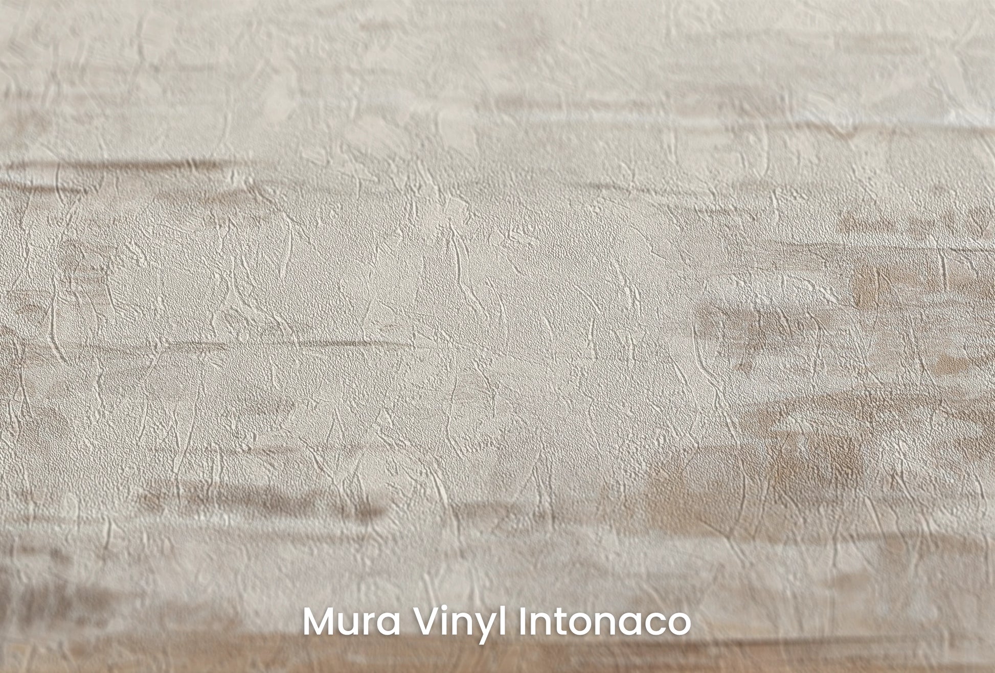 Zbliżenie na artystyczną fototapetę o nazwie Neutral Fluidity na podłożu Mura Vinyl Intonaco - struktura tartego tynku.