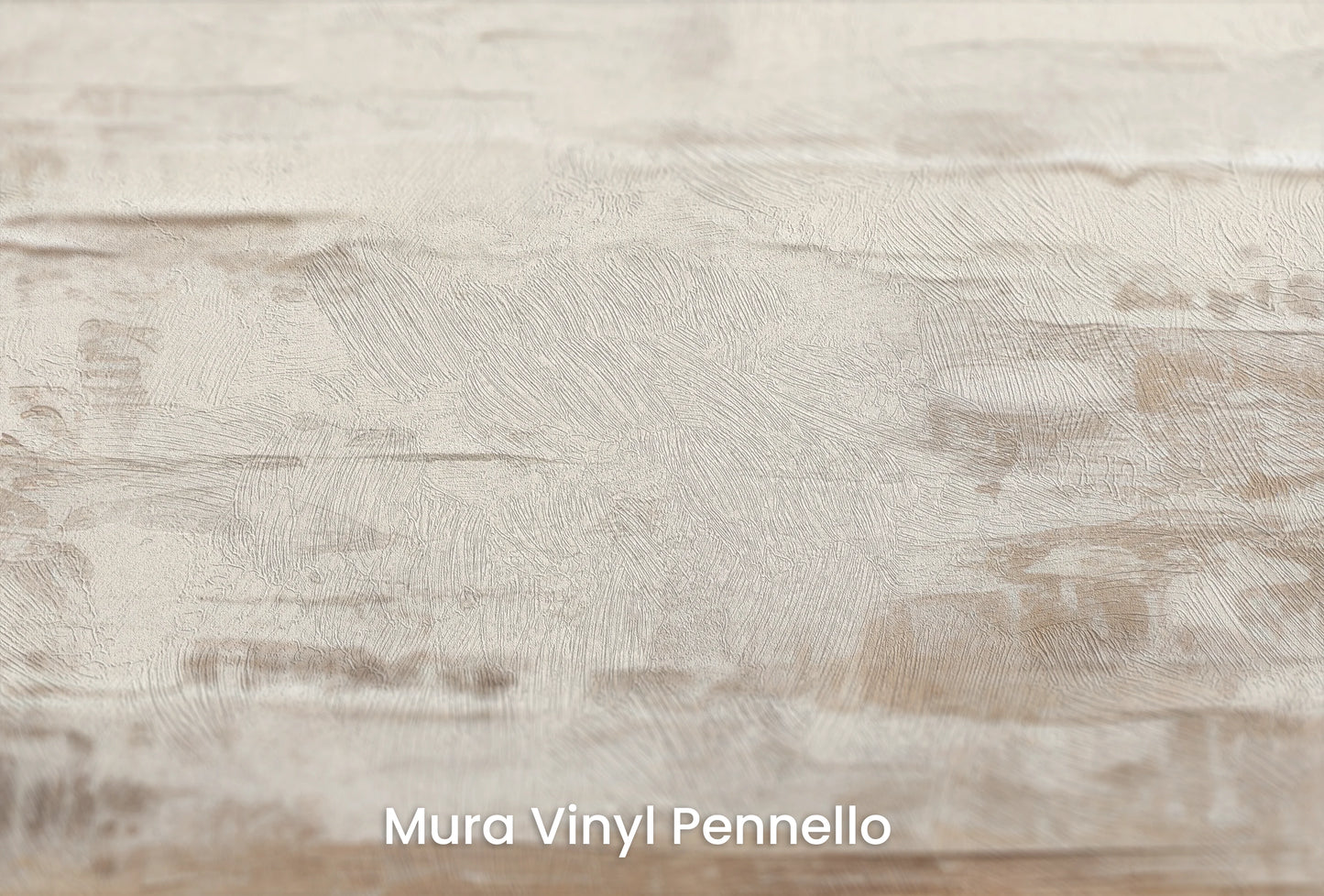Zbliżenie na artystyczną fototapetę o nazwie Neutral Fluidity na podłożu Mura Vinyl Pennello - faktura pociągnięć pędzla malarskiego.