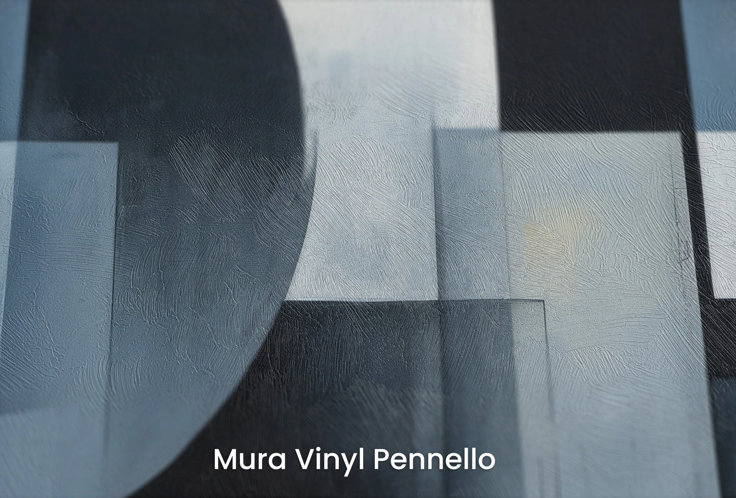 Zbliżenie na artystyczną fototapetę o nazwie Geometric Night na podłożu Mura Vinyl Pennello - faktura pociągnięć pędzla malarskiego.
