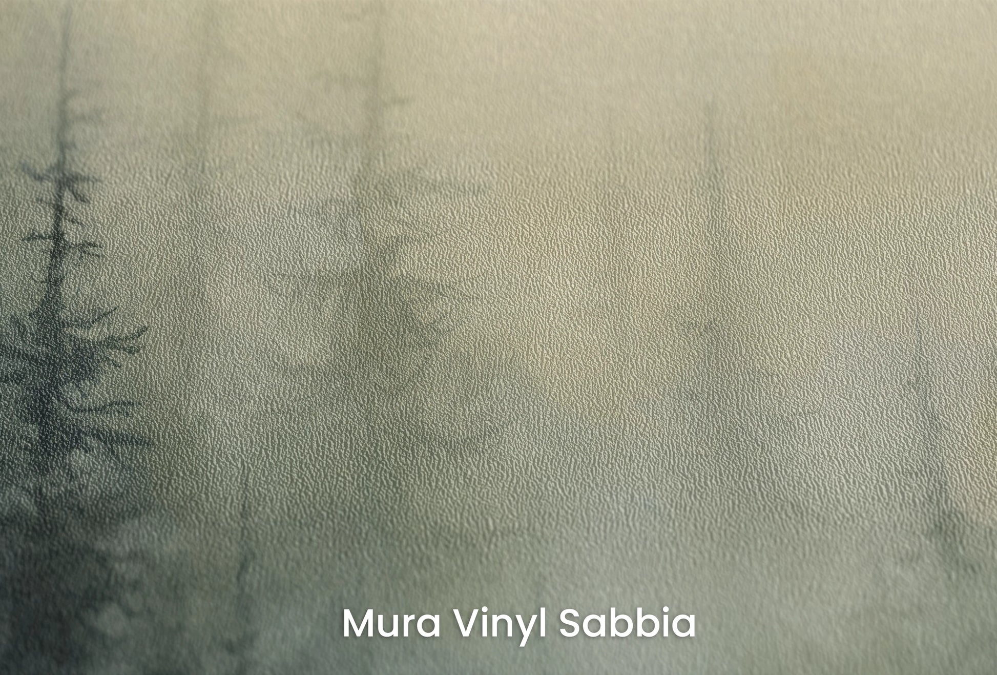 Zbliżenie na artystyczną fototapetę o nazwie Zmrok w Lesie na podłożu Mura Vinyl Sabbia struktura grubego ziarna piasku.