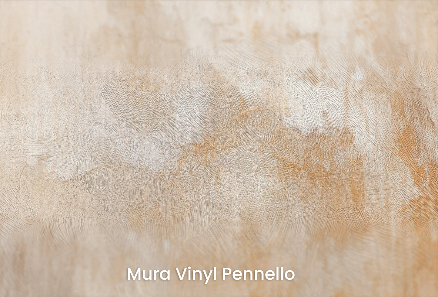 Zbliżenie na artystyczną fototapetę o nazwie Creamy Canvas #2 na podłożu Mura Vinyl Pennello - faktura pociągnięć pędzla malarskiego.