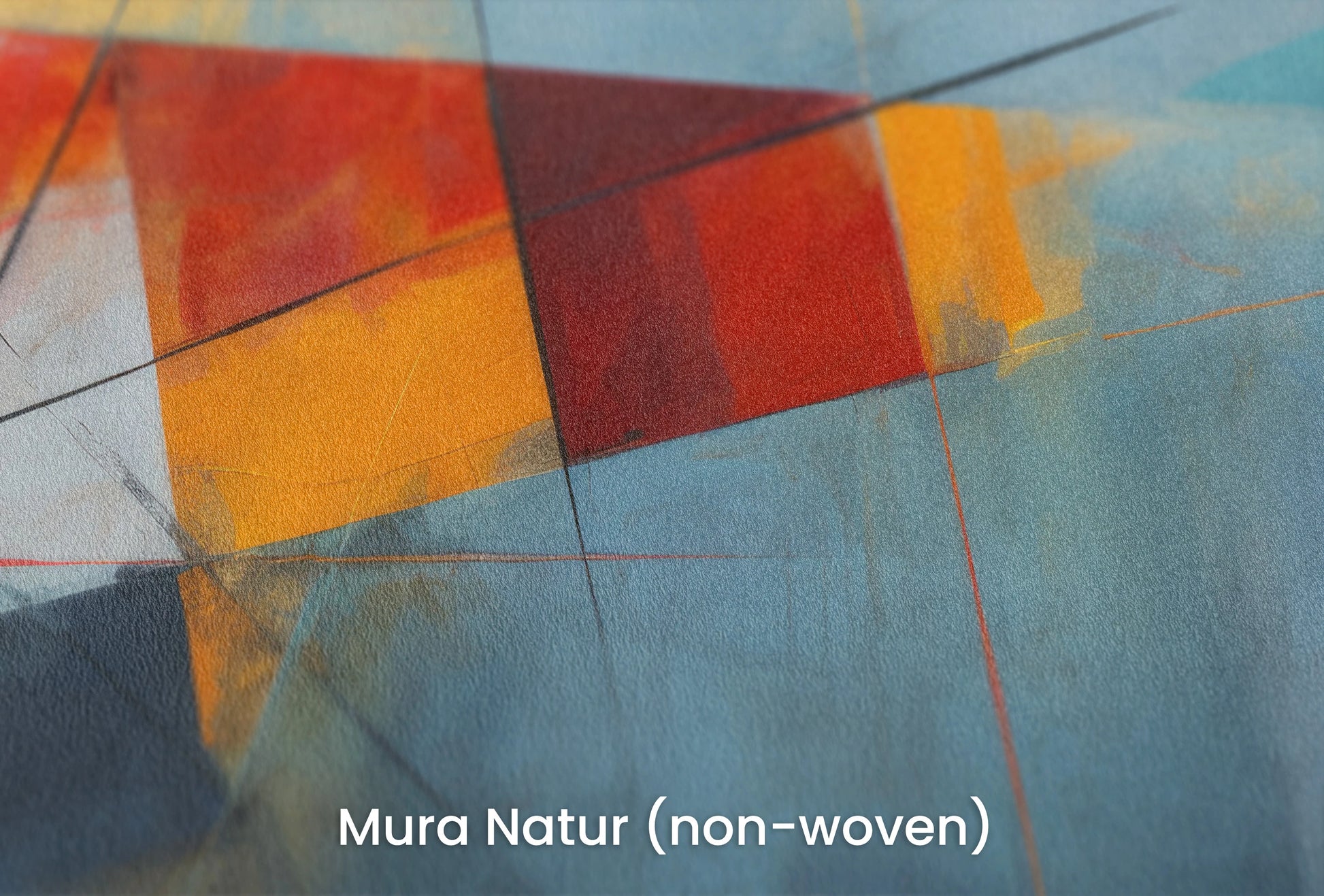 Zbliżenie na artystyczną fototapetę o nazwie Colorful Abstract na podłożu Mura Natur (non-woven) - naturalne i ekologiczne podłoże.