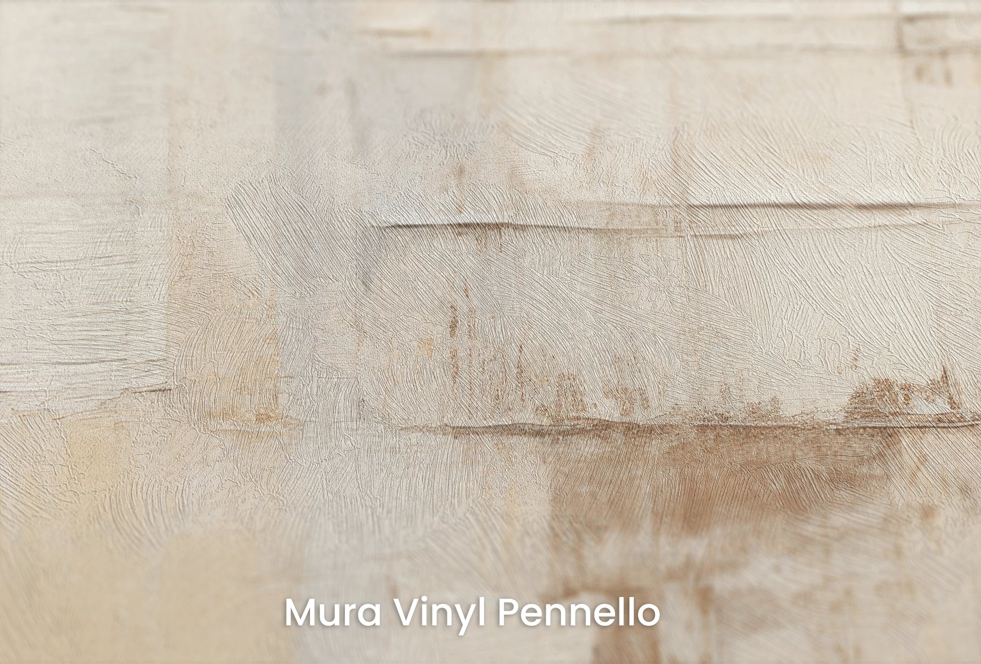Zbliżenie na artystyczną fototapetę o nazwie Parchment Hues na podłożu Mura Vinyl Pennello - faktura pociągnięć pędzla malarskiego.