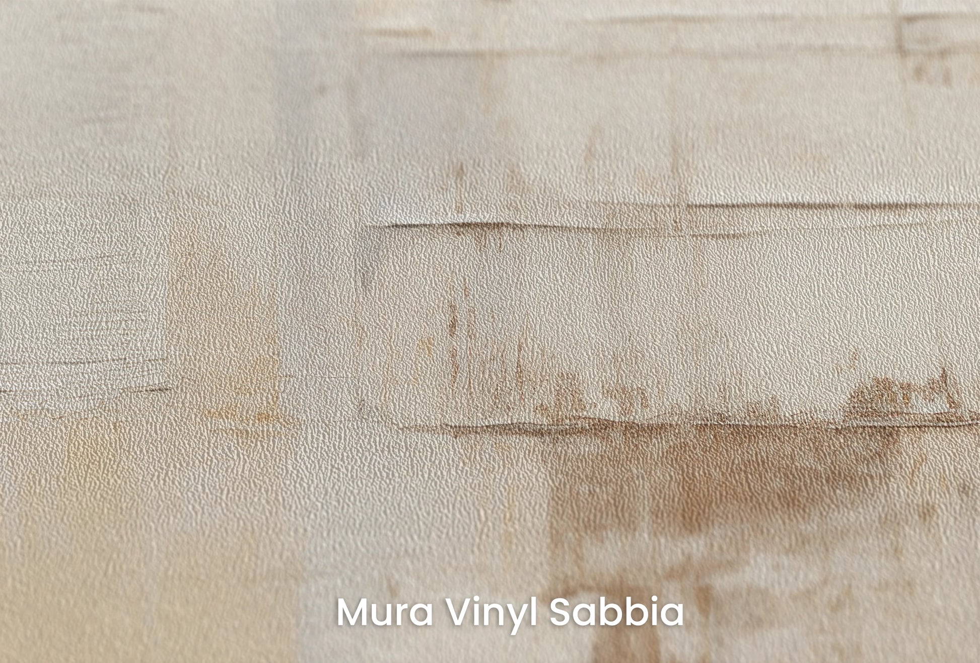 Zbliżenie na artystyczną fototapetę o nazwie Parchment Hues na podłożu Mura Vinyl Sabbia struktura grubego ziarna piasku.