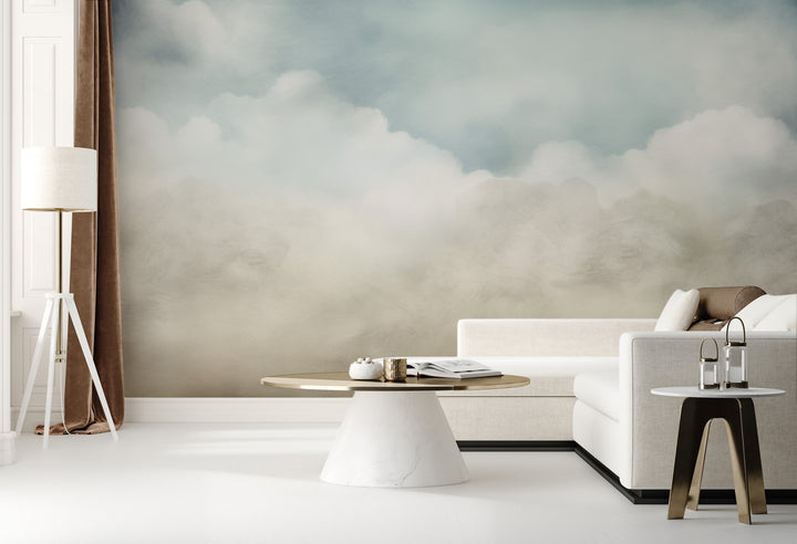 Fototapeta malowana o nazwie CLOUDY EMINENCE CANVAS pokazana w aranżacji wnętrza.