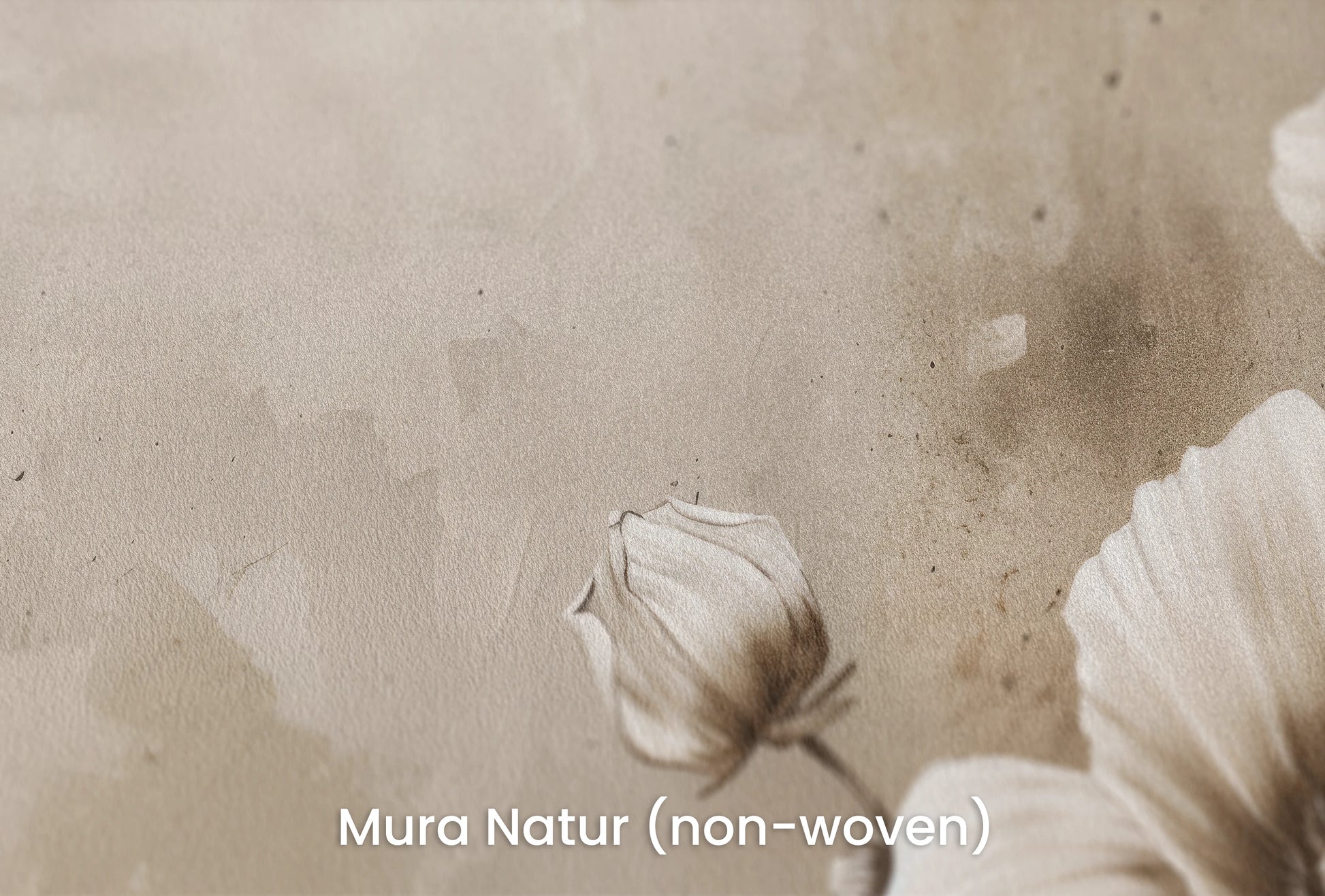 Zbliżenie na artystyczną fototapetę o nazwie Modern Purity na podłożu Mura Natur (non-woven) - naturalne i ekologiczne podłoże.