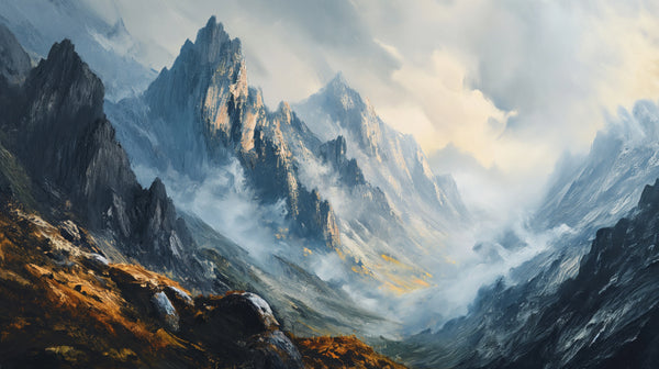 Mountain Majesty - Mountain wallpaper - misty majesty of the Alpine peaks