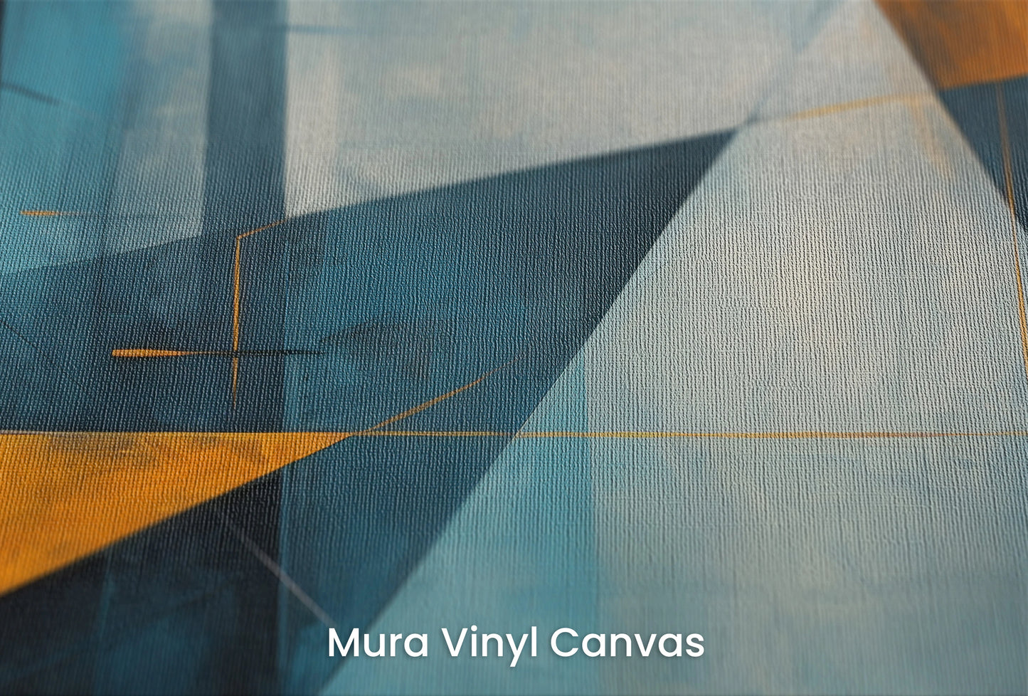Zbliżenie na artystyczną fototapetę o nazwie Geometric Sunrise #3 na podłożu Mura Vinyl Canvas - faktura naturalnego płótna.