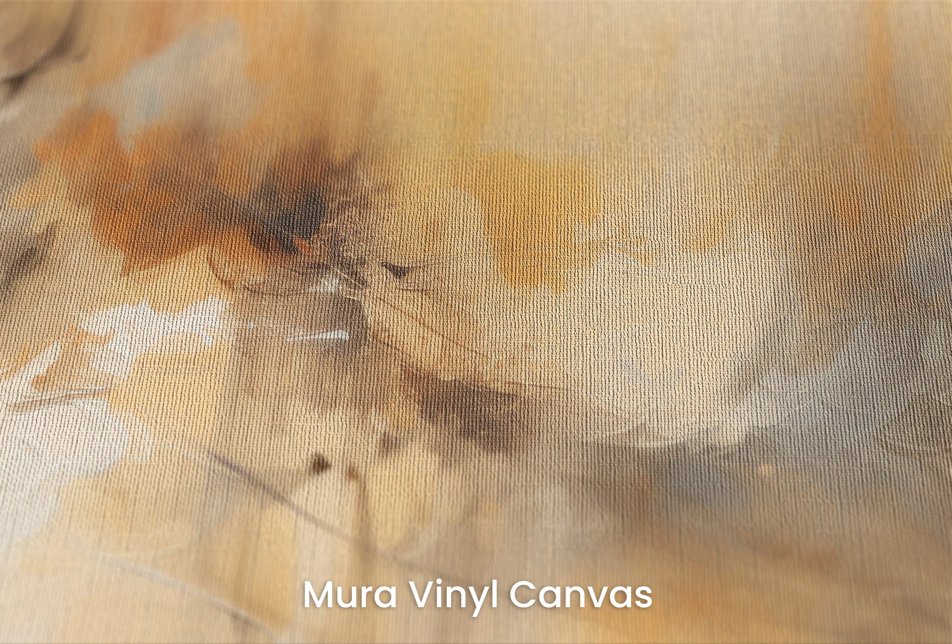 Zbliżenie na artystyczną fototapetę o nazwie Organic Abstraction na podłożu Mura Vinyl Canvas - faktura naturalnego płótna.