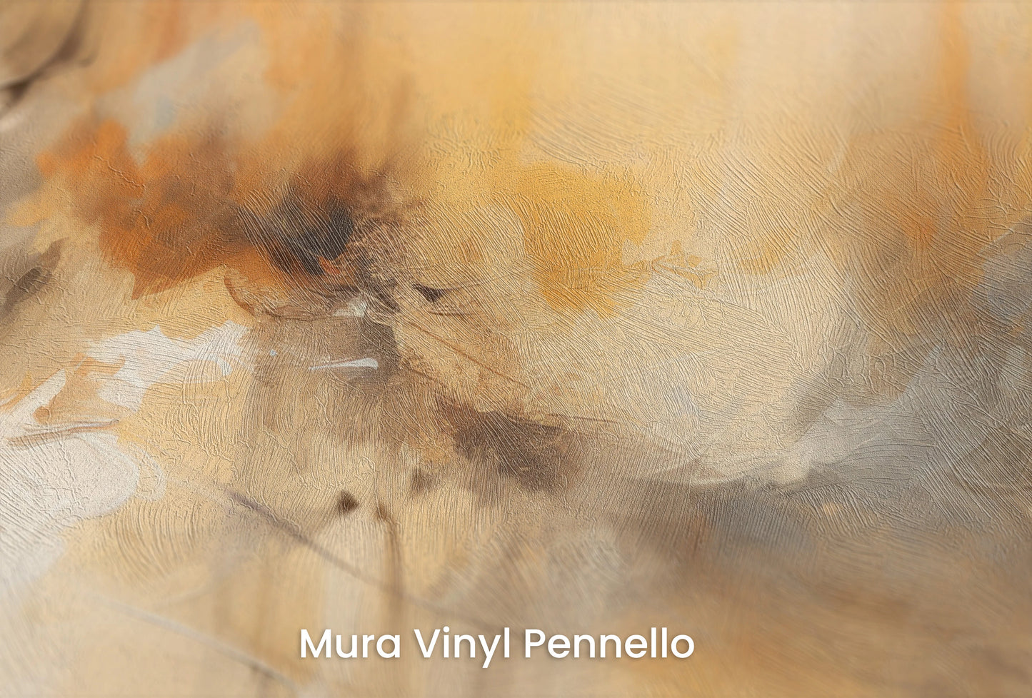 Zbliżenie na artystyczną fototapetę o nazwie Organic Abstraction na podłożu Mura Vinyl Pennello - faktura pociągnięć pędzla malarskiego.