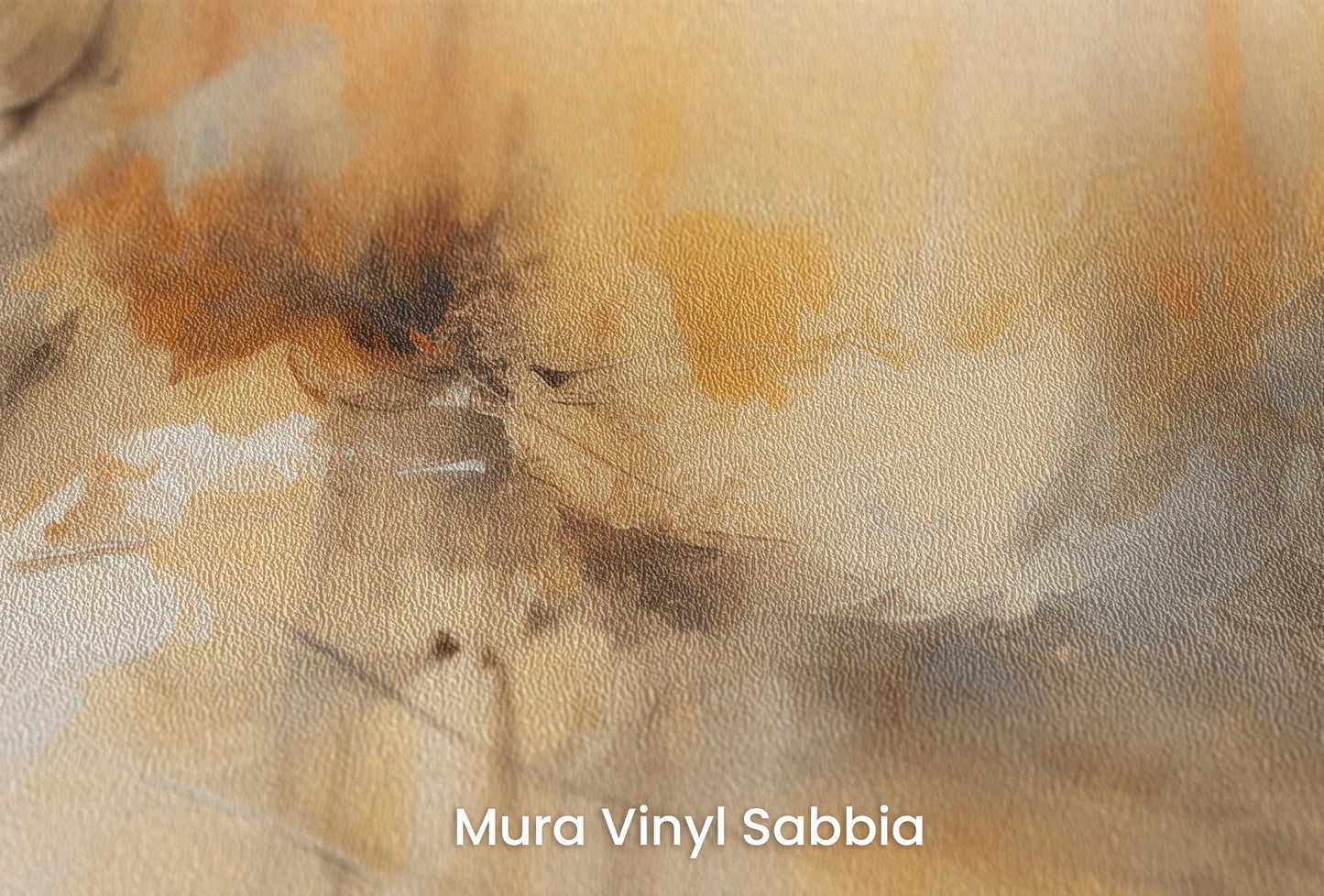 Zbliżenie na artystyczną fototapetę o nazwie Organic Abstraction na podłożu Mura Vinyl Sabbia struktura grubego ziarna piasku.