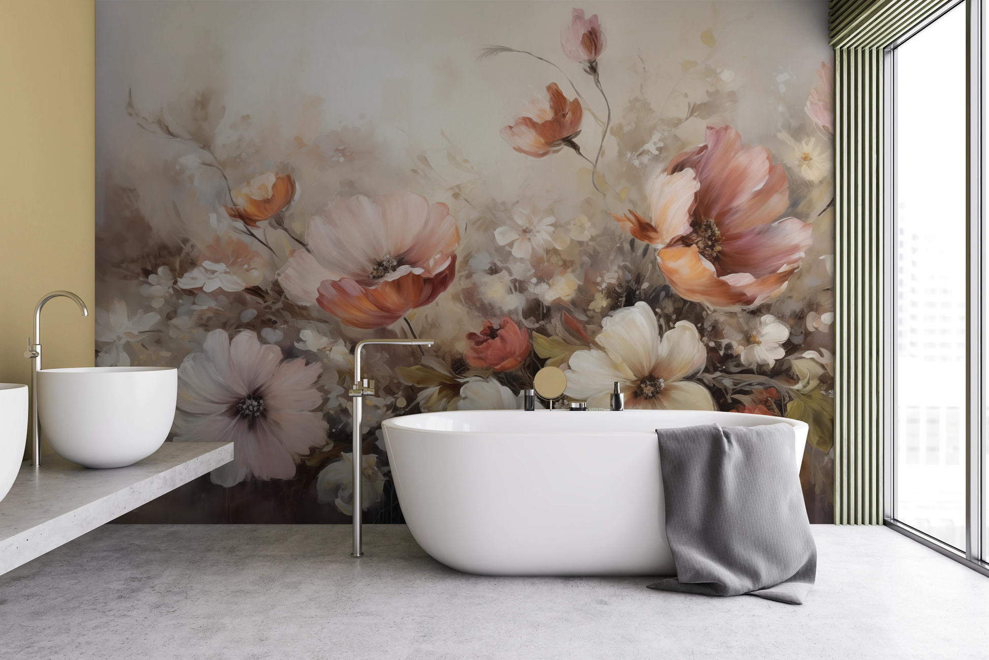 Fototapeta o nazwie Soft Floral Symphony użyta w aranzacji wnętrza.