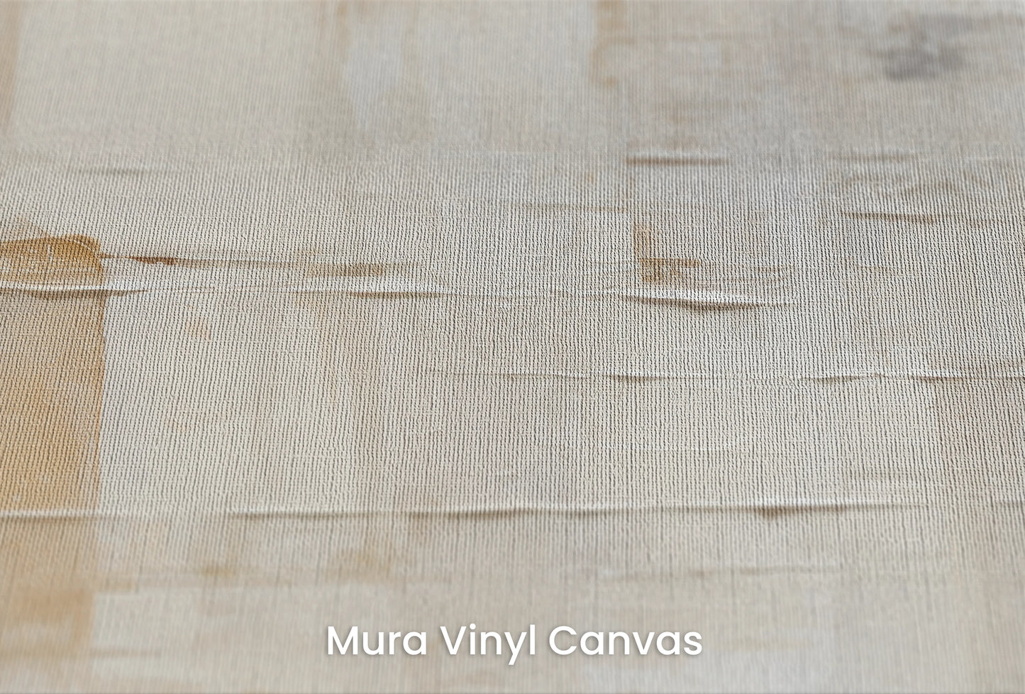 Zbliżenie na artystyczną fototapetę o nazwie Creamy Mosaic na podłożu Mura Vinyl Canvas - faktura naturalnego płótna.