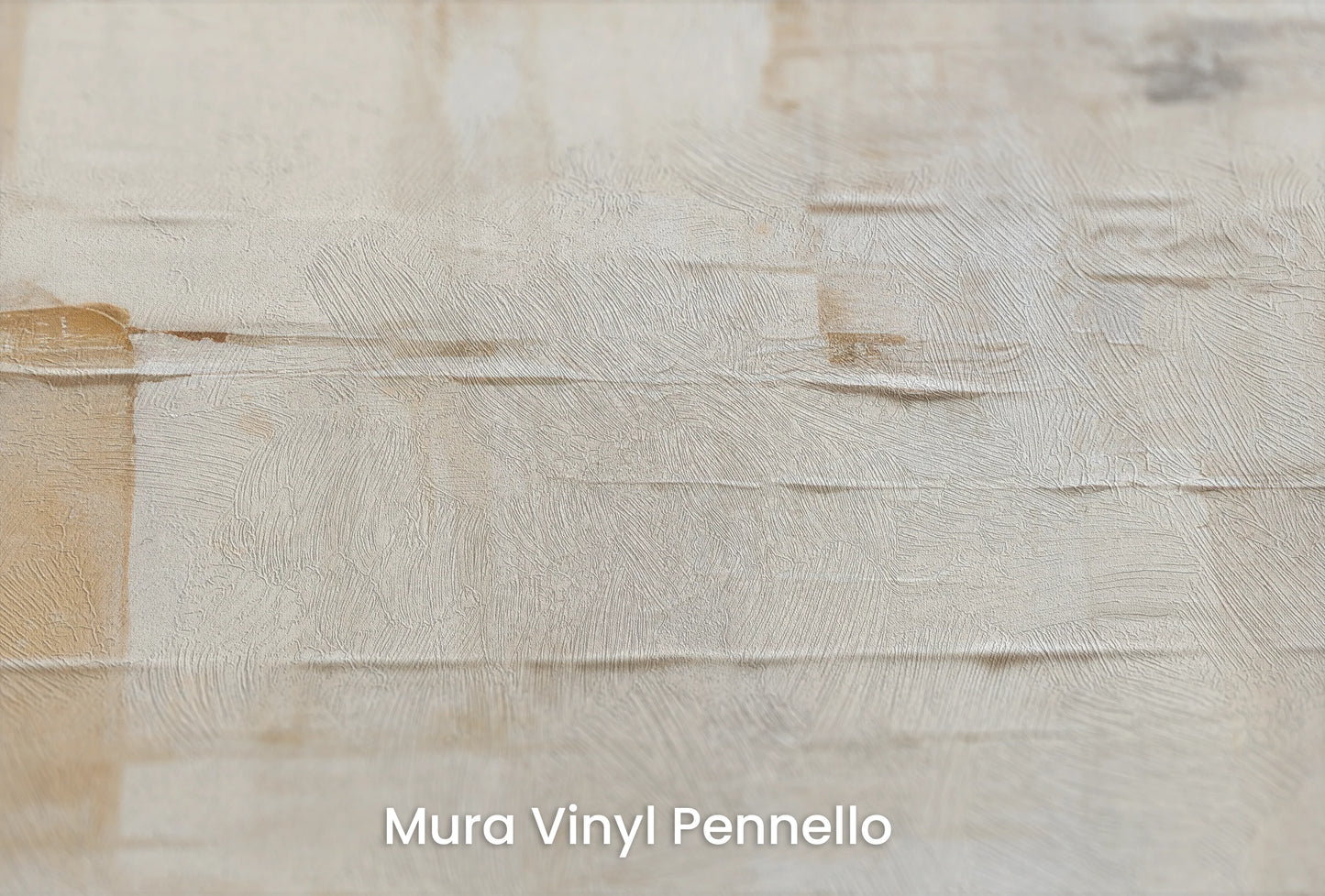 Zbliżenie na artystyczną fototapetę o nazwie Creamy Mosaic na podłożu Mura Vinyl Pennello - faktura pociągnięć pędzla malarskiego.
