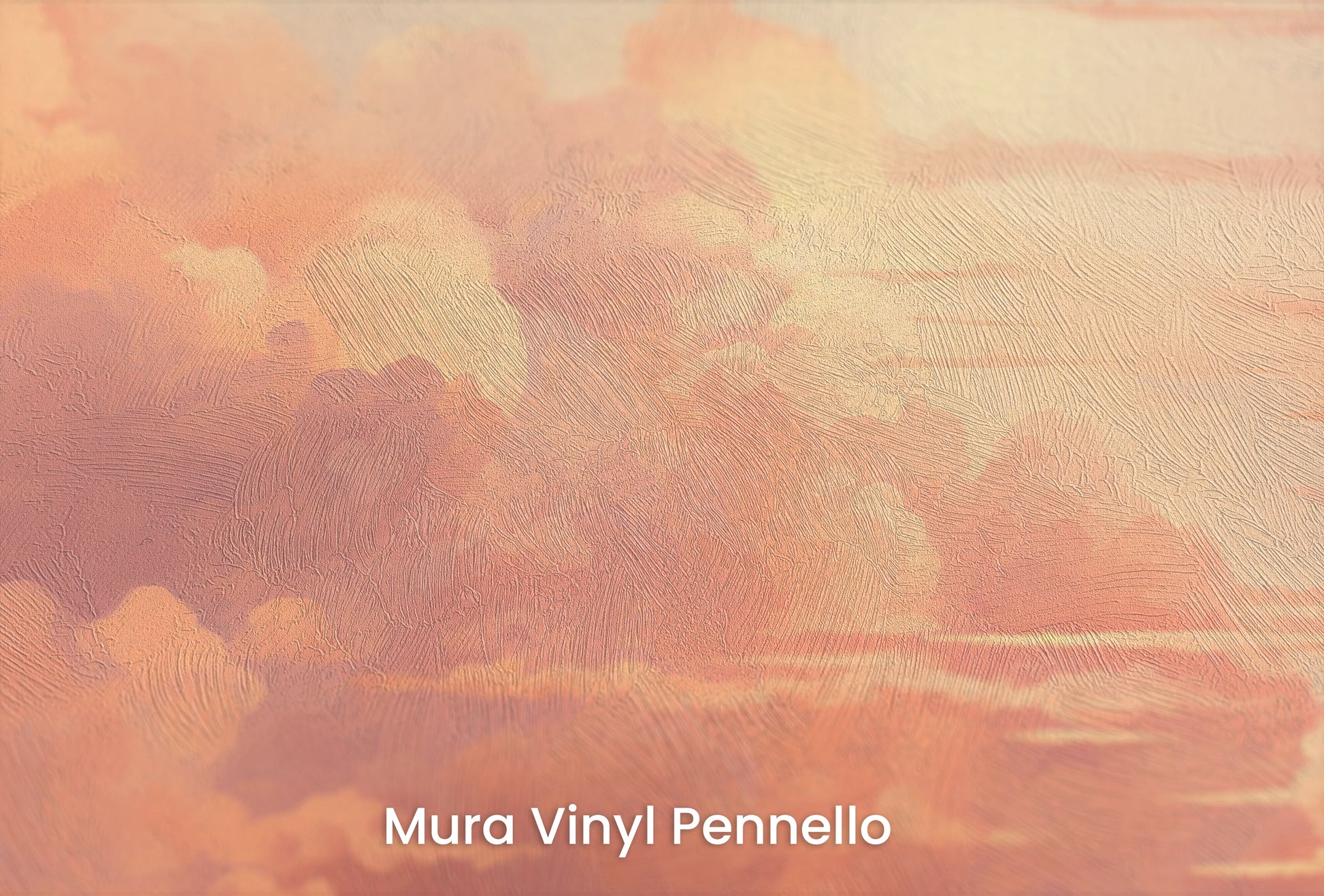 Zbliżenie na artystyczną fototapetę o nazwie Dramatic Blaze na podłożu Mura Vinyl Pennello - faktura pociągnięć pędzla malarskiego.