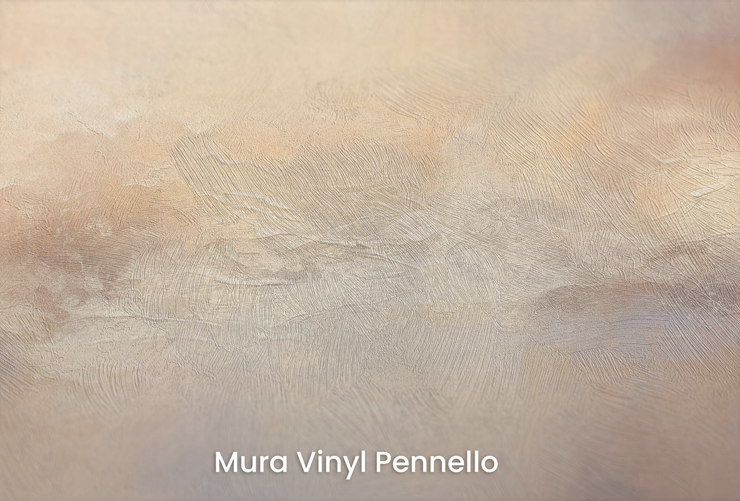 Zbliżenie na artystyczną fototapetę o nazwie MISTY MOUNTAIN MORN na podłożu Mura Vinyl Pennello - faktura pociągnięć pędzla malarskiego.