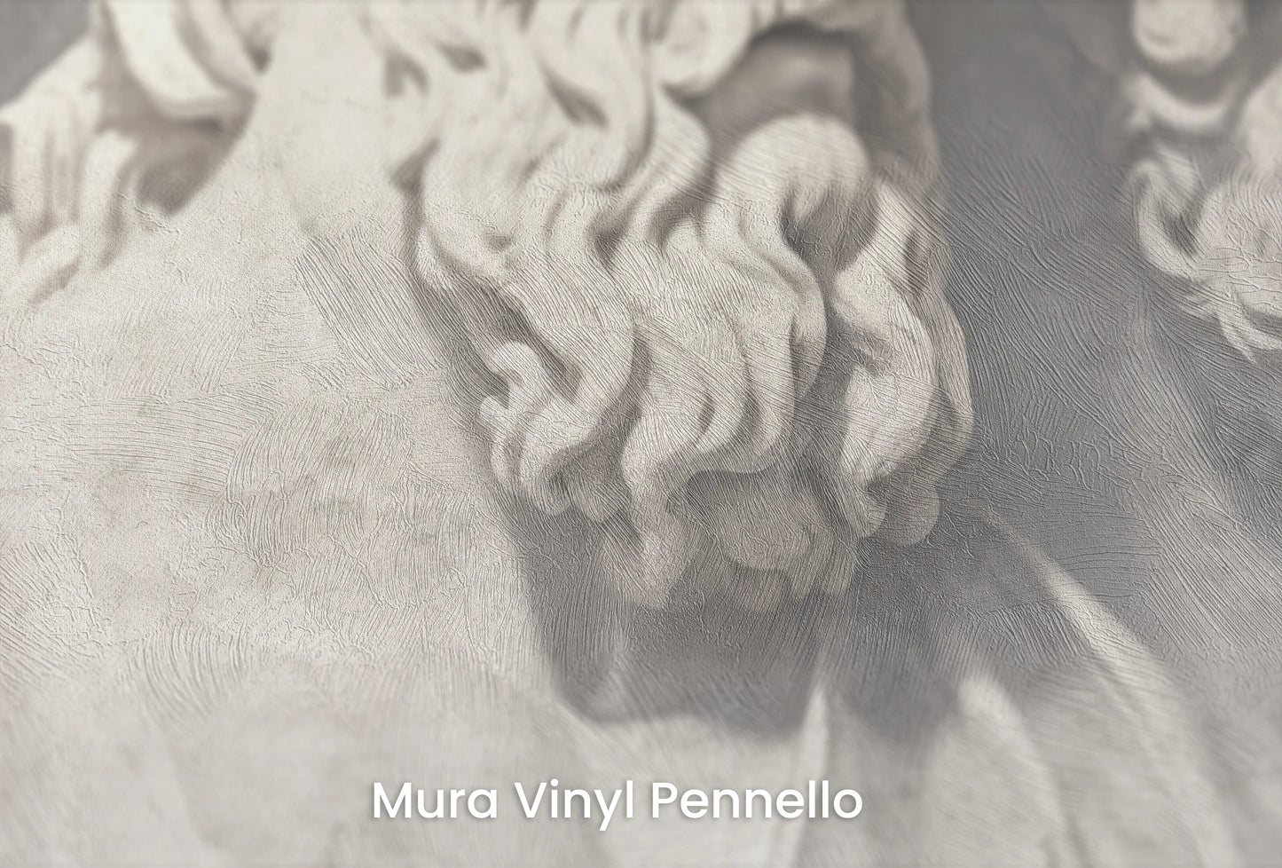 Zbliżenie na artystyczną fototapetę o nazwie Divine Gaze na podłożu Mura Vinyl Pennello - faktura pociągnięć pędzla malarskiego.