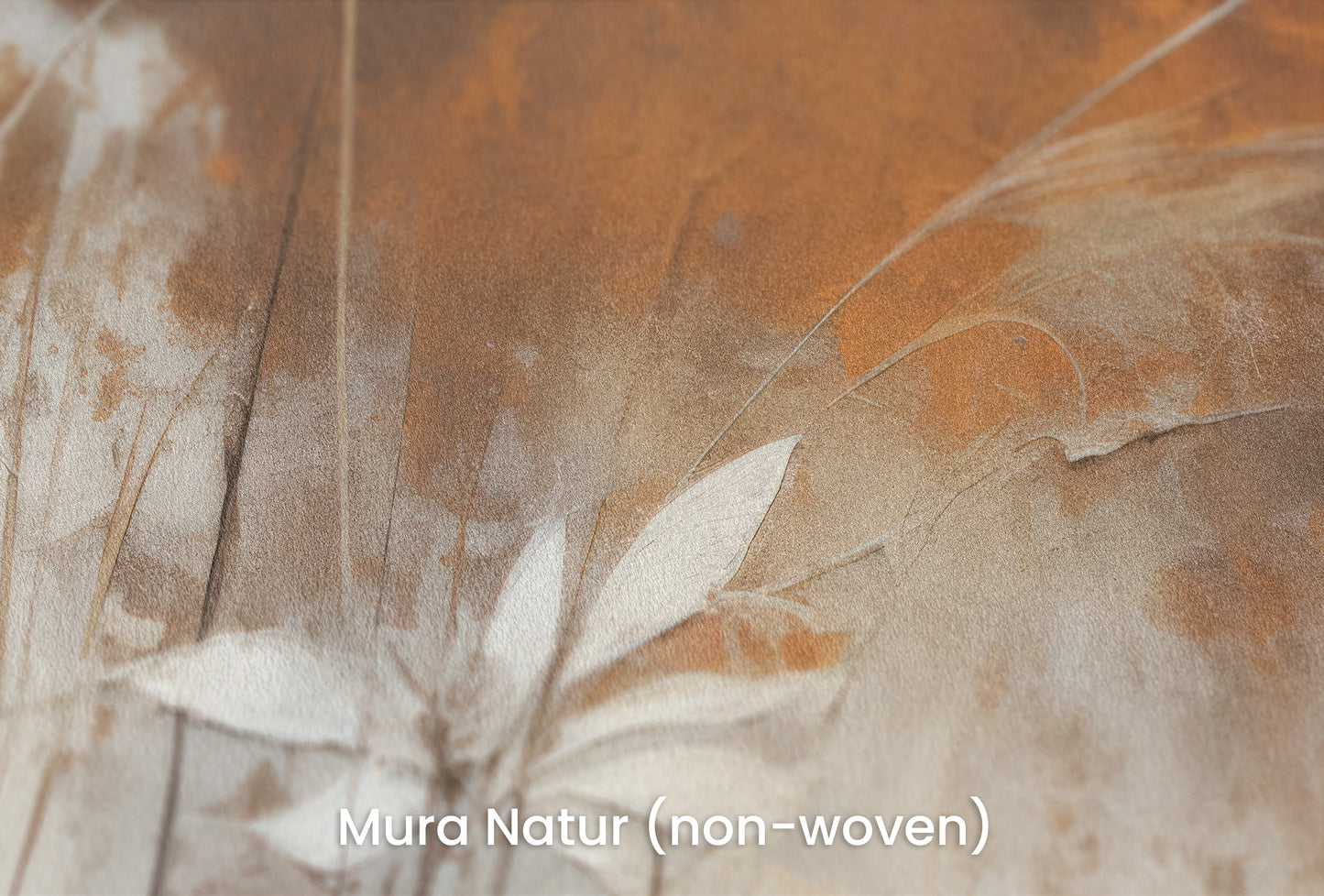 Zbliżenie na artystyczną fototapetę o nazwie Autumn Whisper #6 na podłożu Mura Natur (non-woven) - naturalne i ekologiczne podłoże.