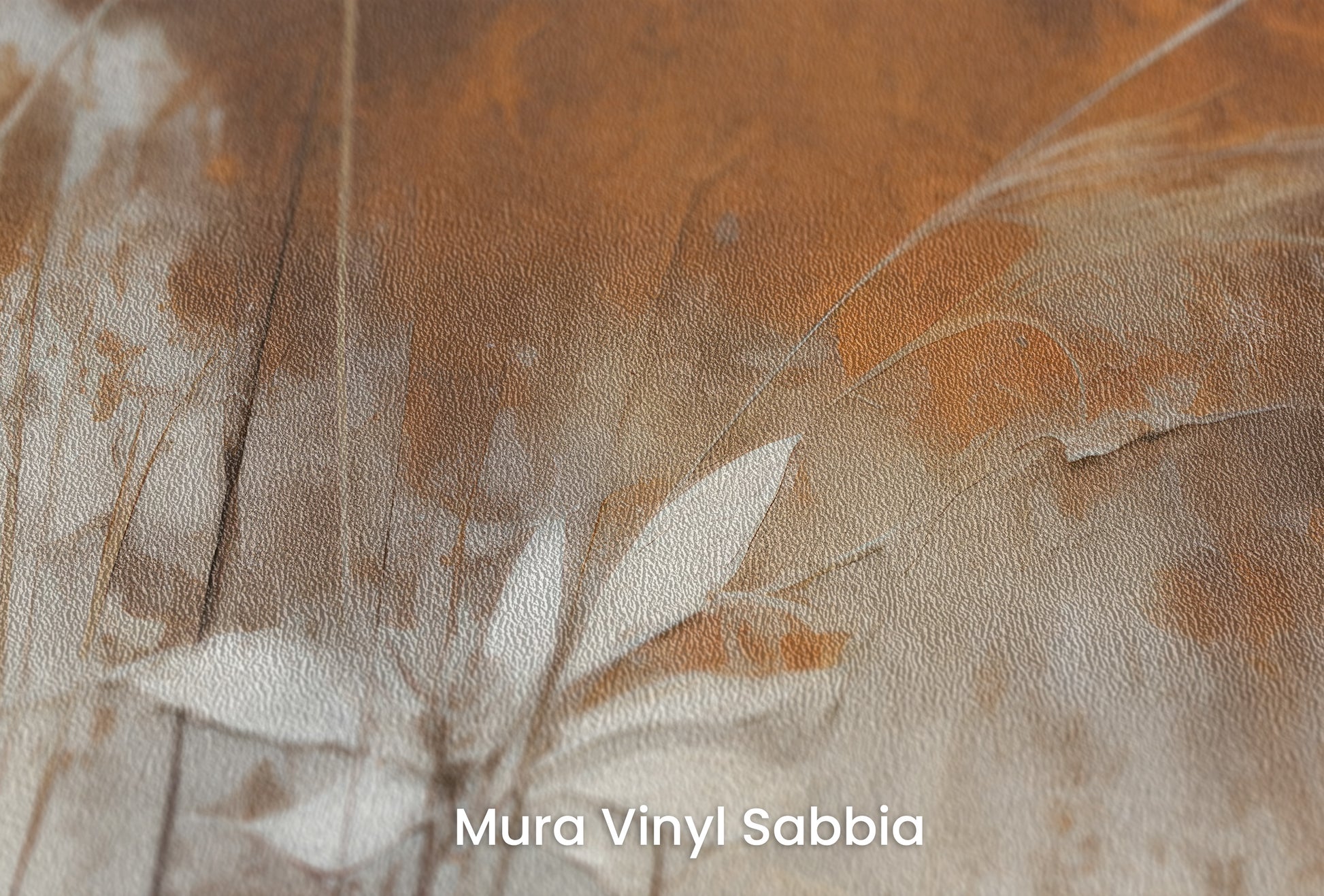 Zbliżenie na artystyczną fototapetę o nazwie Autumn Whisper #6 na podłożu Mura Vinyl Sabbia struktura grubego ziarna piasku.