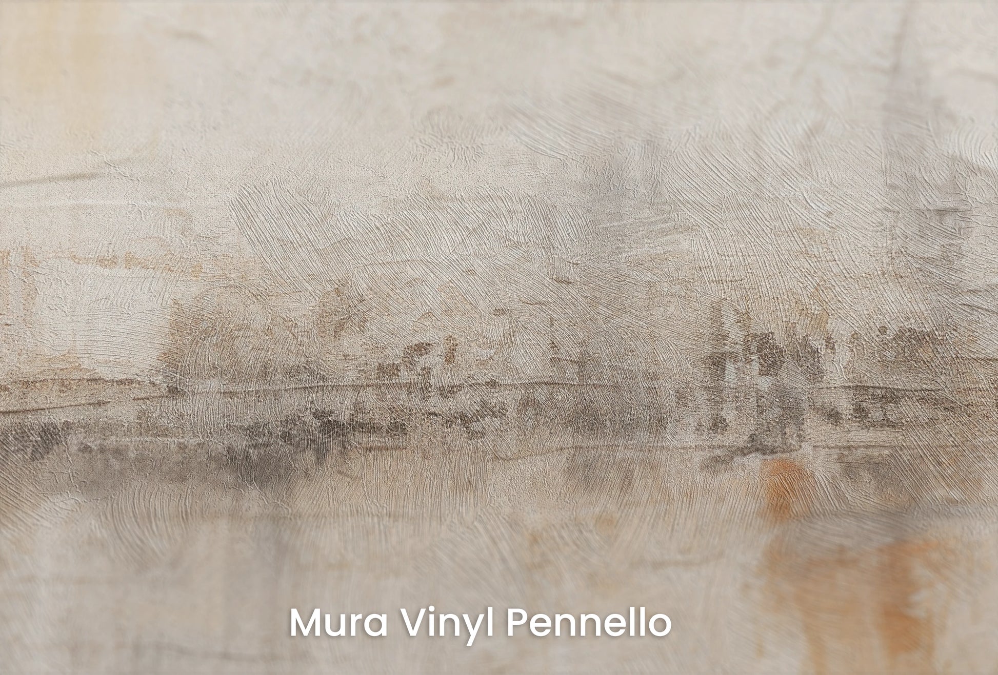 Zbliżenie na artystyczną fototapetę o nazwie Rustic Canvas na podłożu Mura Vinyl Pennello - faktura pociągnięć pędzla malarskiego.