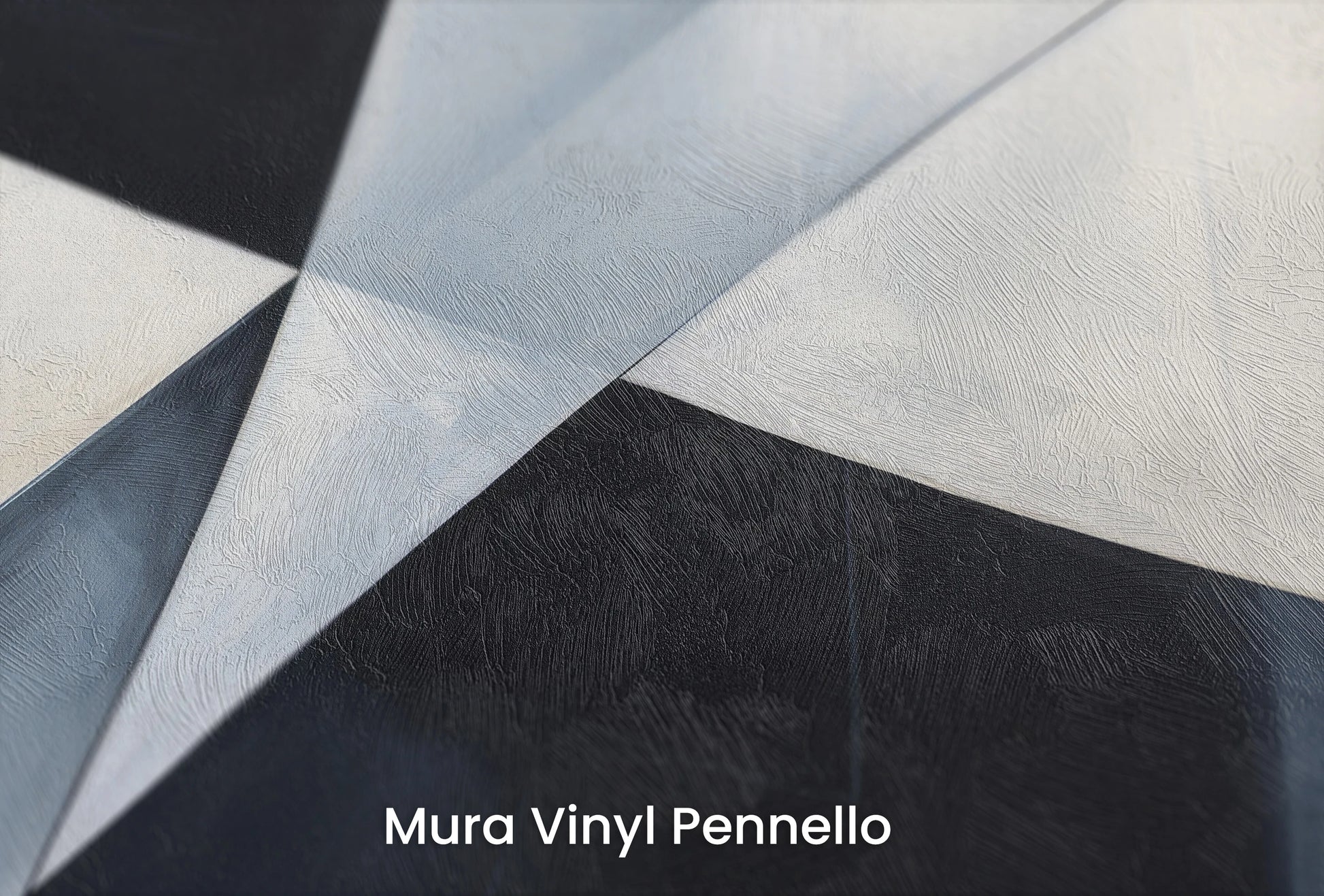 Zbliżenie na artystyczną fototapetę o nazwie Monochromatic Essence na podłożu Mura Vinyl Pennello - faktura pociągnięć pędzla malarskiego.